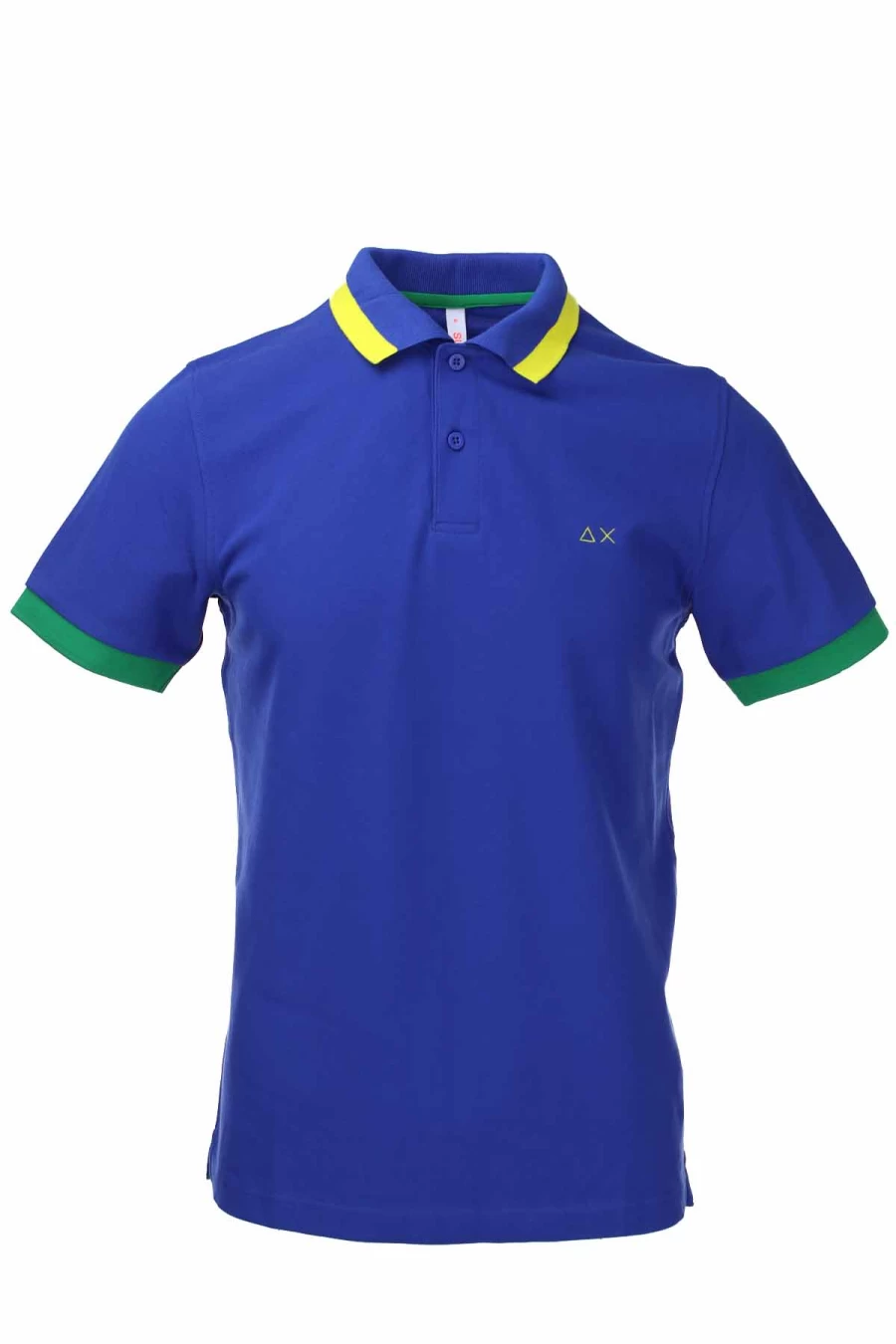 Men's Polo Shirt Short Sleeve Pique Cotton Color Trim - SUN68 - Prestigemodauomo