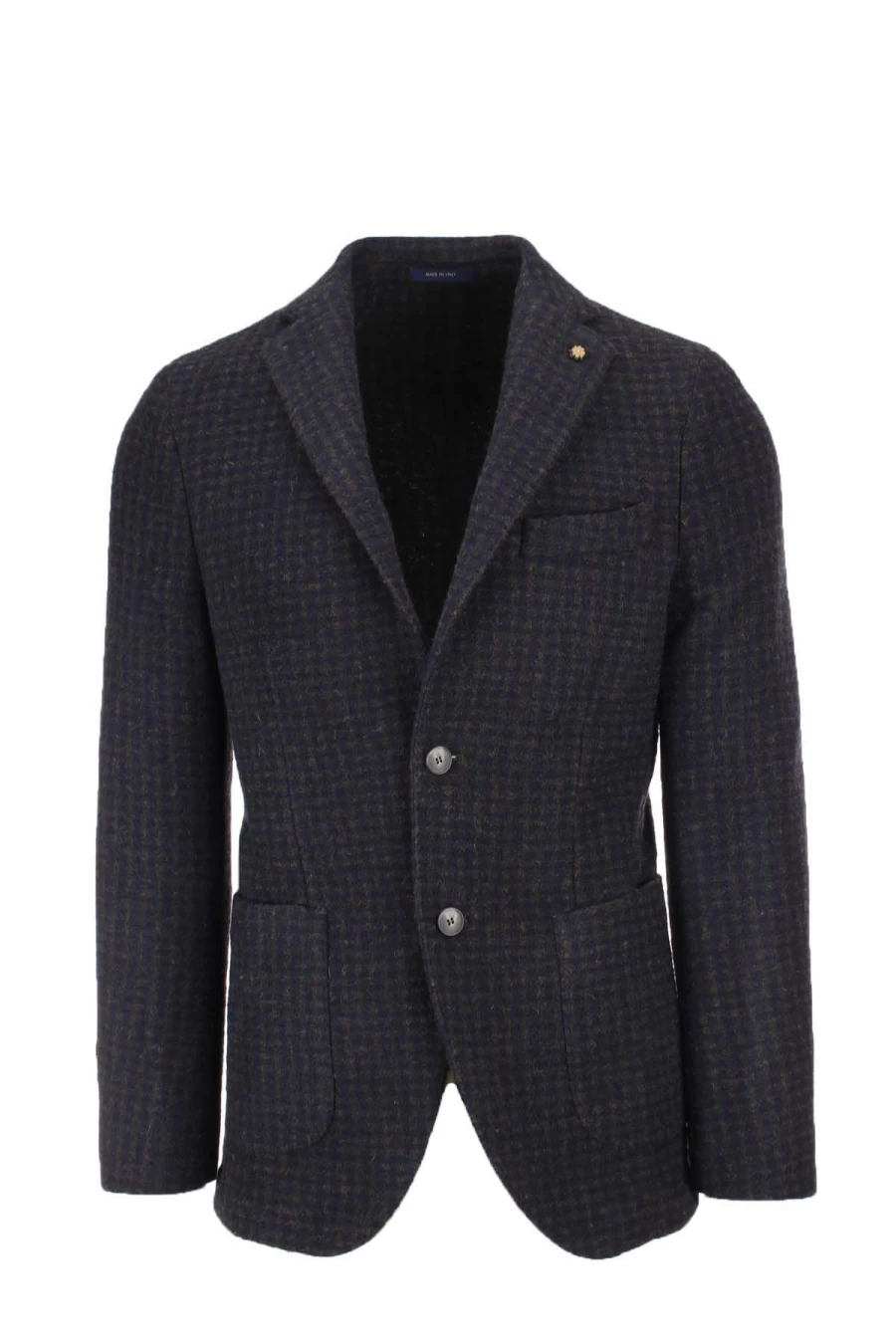 "Domenico Tagliente Men's Single-Breasted Checked Wool Blazer - Premium Italian Jacket"