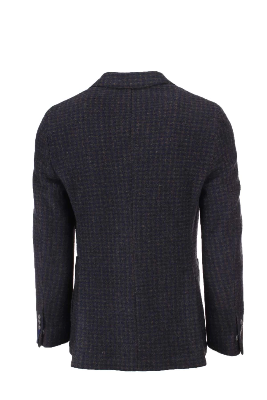"Domenico Tagliente Men's Single-Breasted Checked Wool Blazer - Premium Italian Jacket"