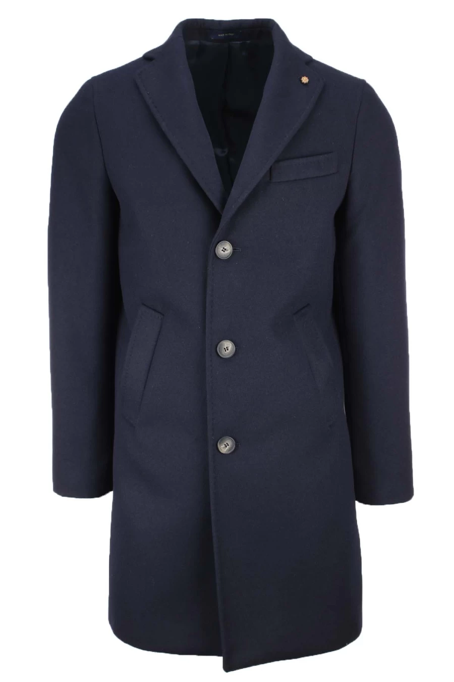 "Domenico Tagliente Short Single-Breasted Overcoat for Men - Prestigemodauomo"