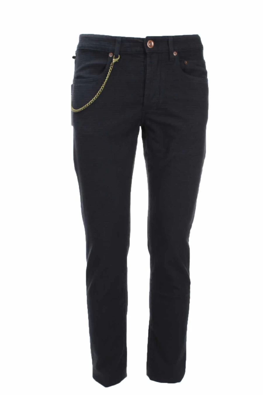 Seville Men's Textured Cotton 5-Pocket Trousers - Siviglia Collection - Prestigemodauomo