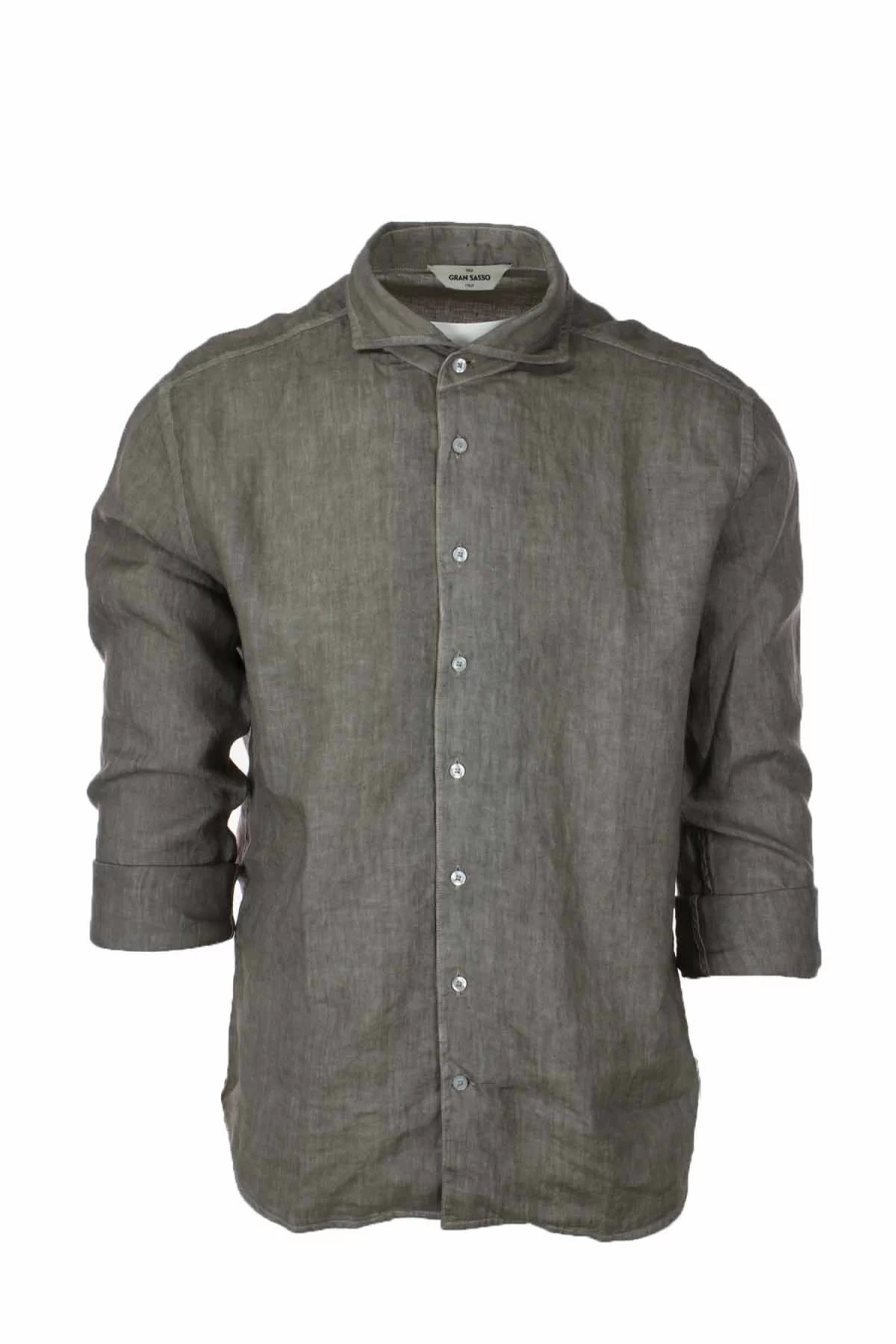 Gran Sasso Men's Long Sleeve Washed Linen Shirt - Premium Italian Linen Casual Wear