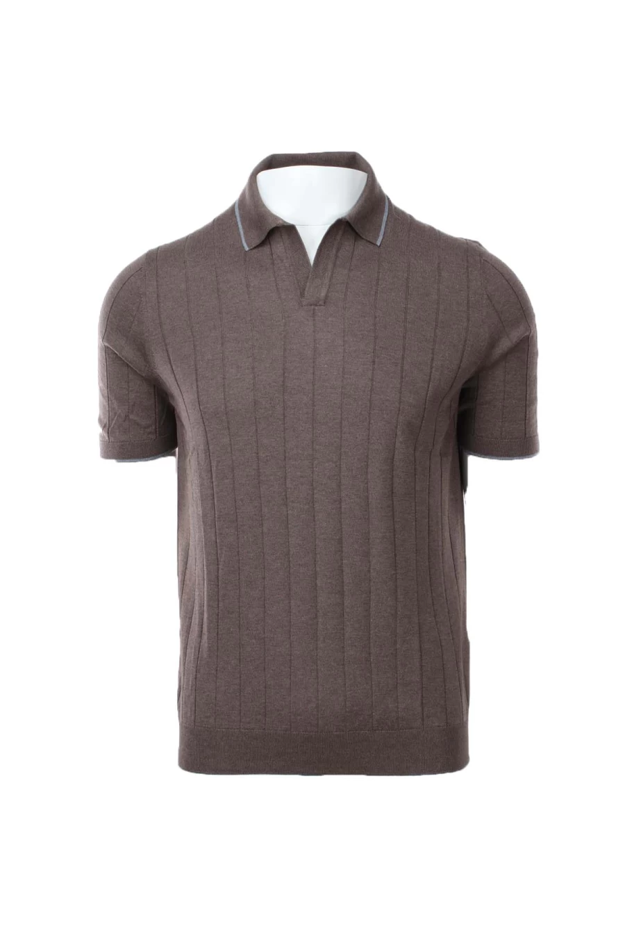 Gran Sasso Men's Silk Thread Half Sleeve Polo Shirt – Premium Luxury Knitwear