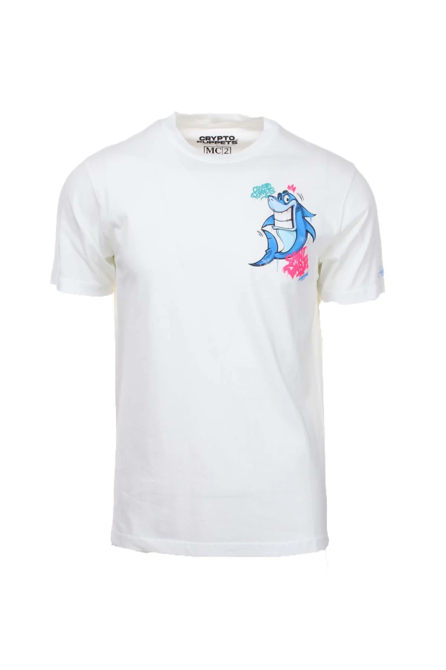 Saint Barth MC2 Crypto Shark Graphic T-Shirt for Men - Premium Cotton Tee