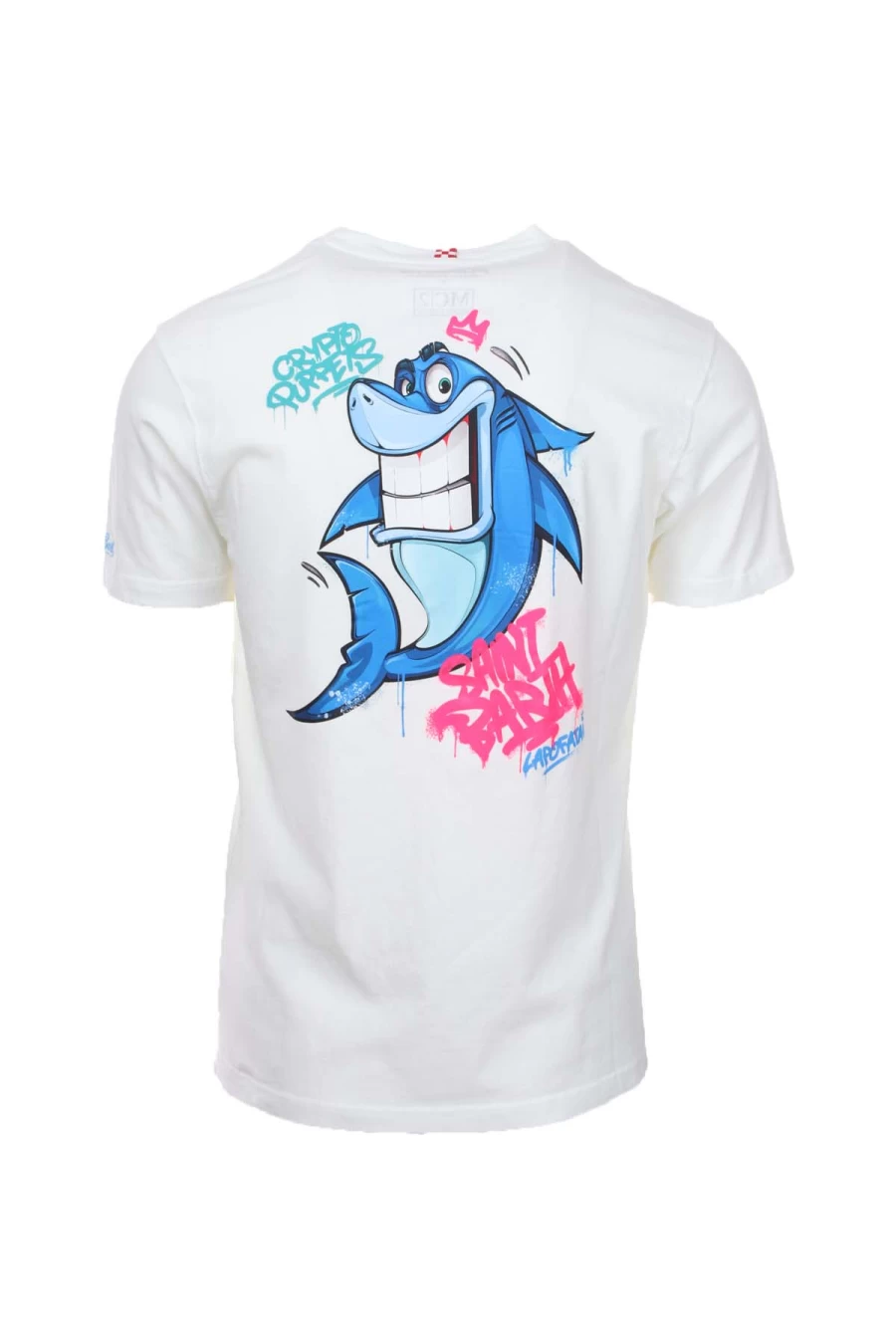 Saint Barth MC2 Crypto Shark Graphic T-Shirt for Men - Premium Cotton Tee