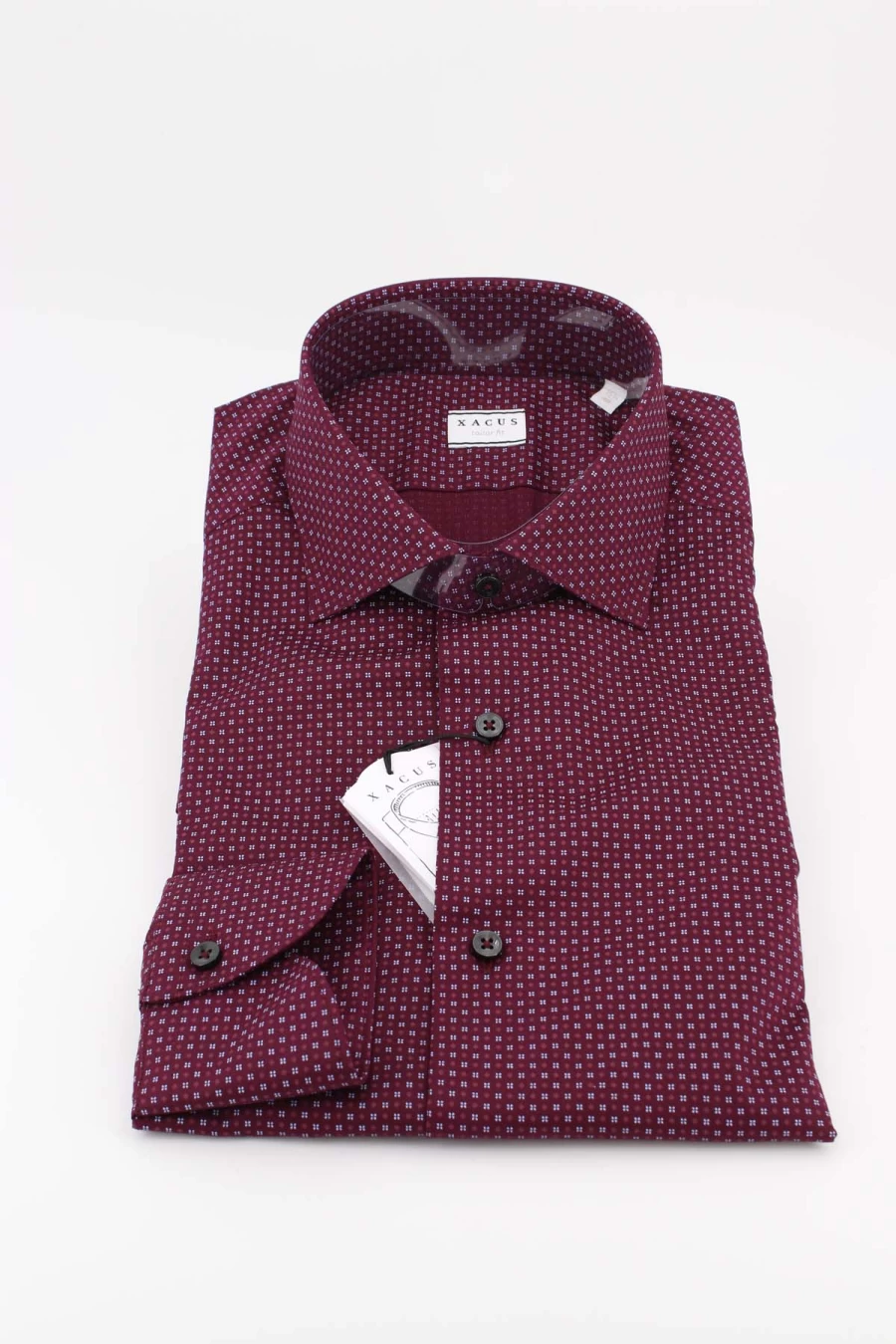 "XACUS Men's Micro-Patterned Long Sleeve Dress Shirt | Premium Formal Wear"