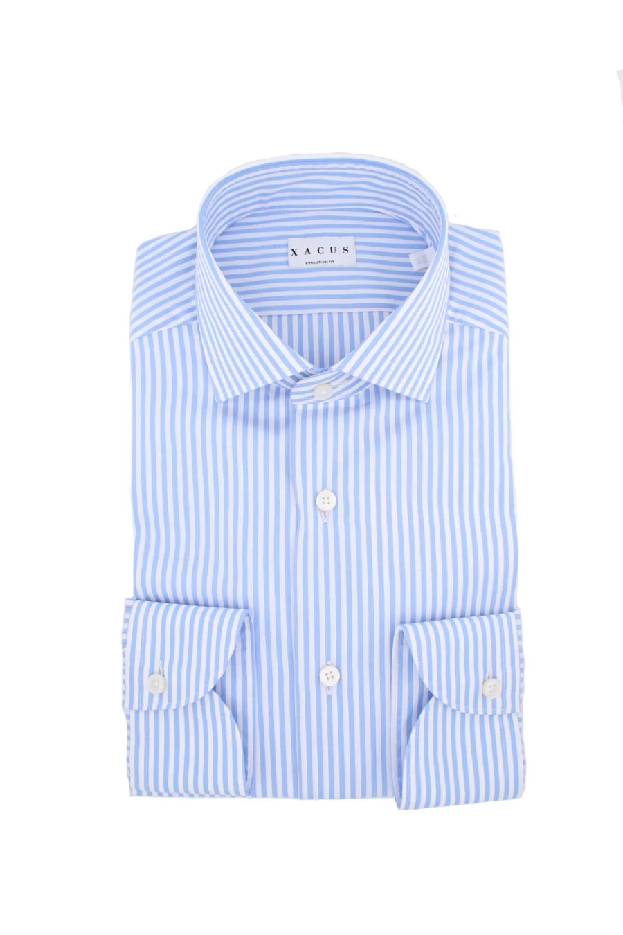 XACUS Men's Striped Cotton Shirt - Premium Casual Wear - Slim Fit Button Down Top