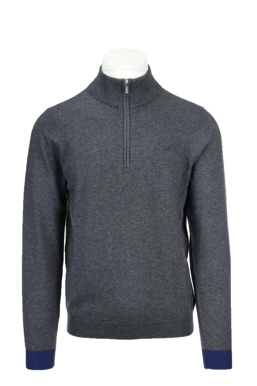 "Sun68 Men's Wolf Patch Zip-Up Sweater | Premium Pullover Hoodie"