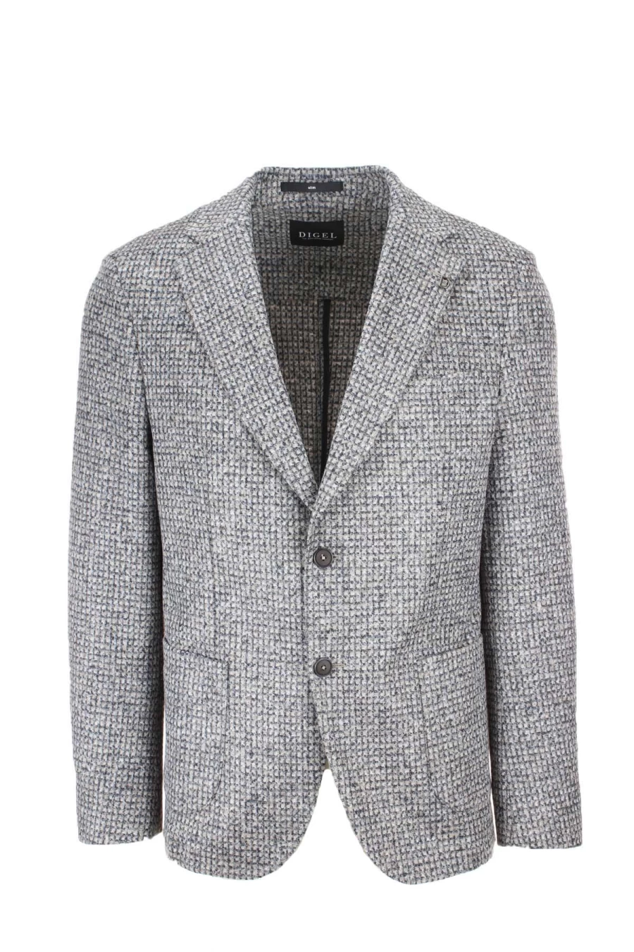 DIGEL Men's Checkered Stretch Fabric Single-Breasted Jacket - Prestigemodauomo