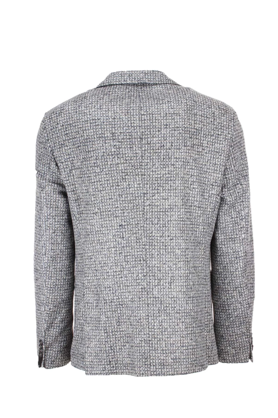 DIGEL Men's Checkered Stretch Fabric Single-Breasted Jacket - Prestigemodauomo