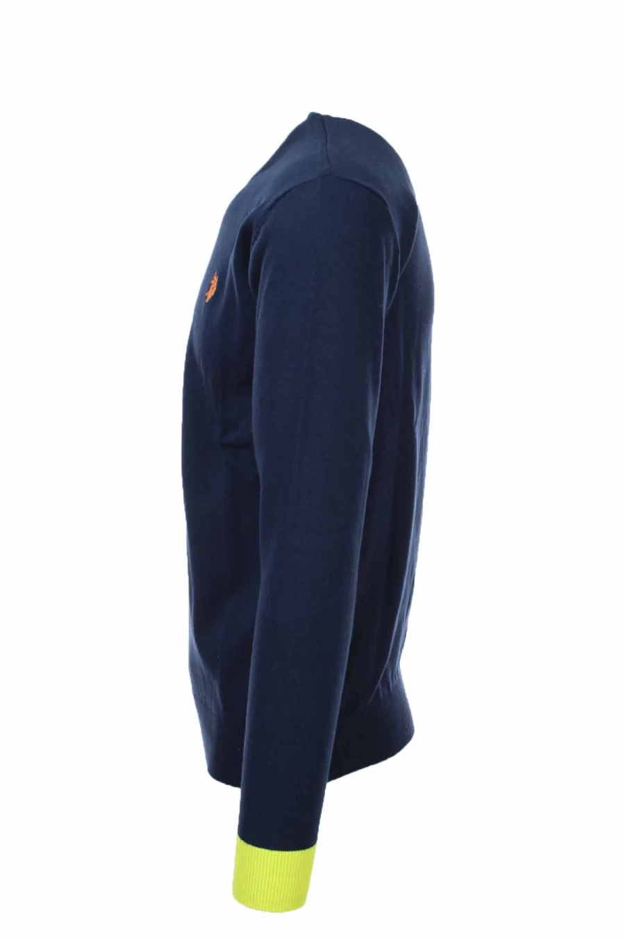 US Polo Assn Men's Cotton Crew Neck Sweater with Contrast Trim - Classic Casual Pullover