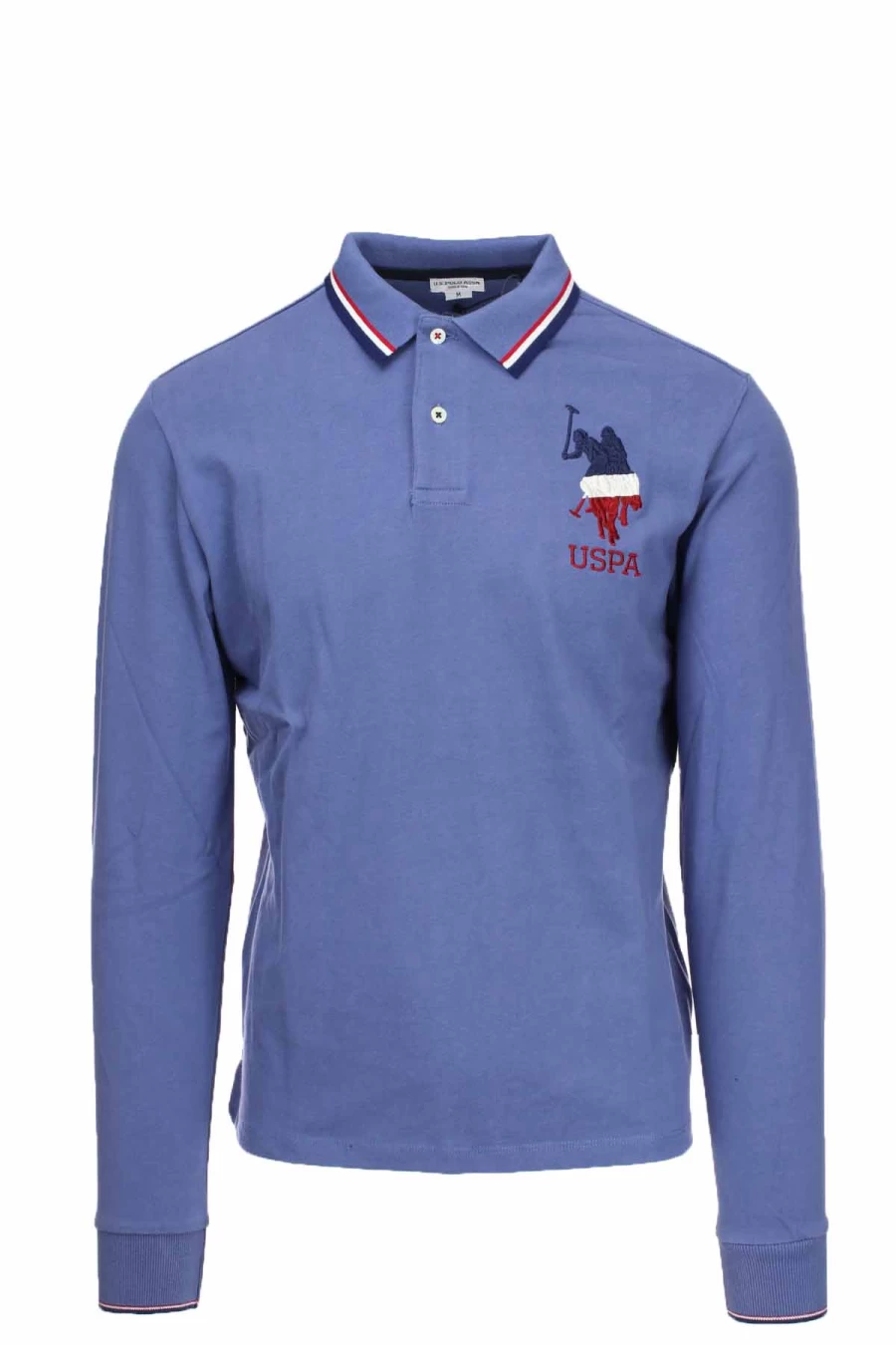 US Polo Assn Men's Long Sleeve Maxi Logo Polo Shirt - Classic Fit Casual Style