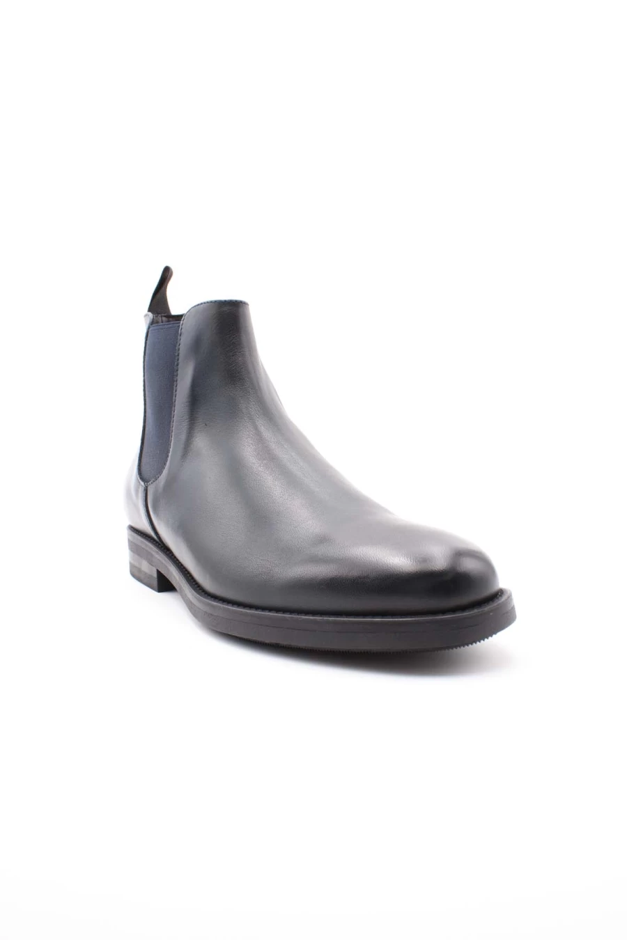 "Clear Sea Men's Smooth Leather Ankle Boots with Rubber Sole - Marechiaro Casual Chelsea Boots"