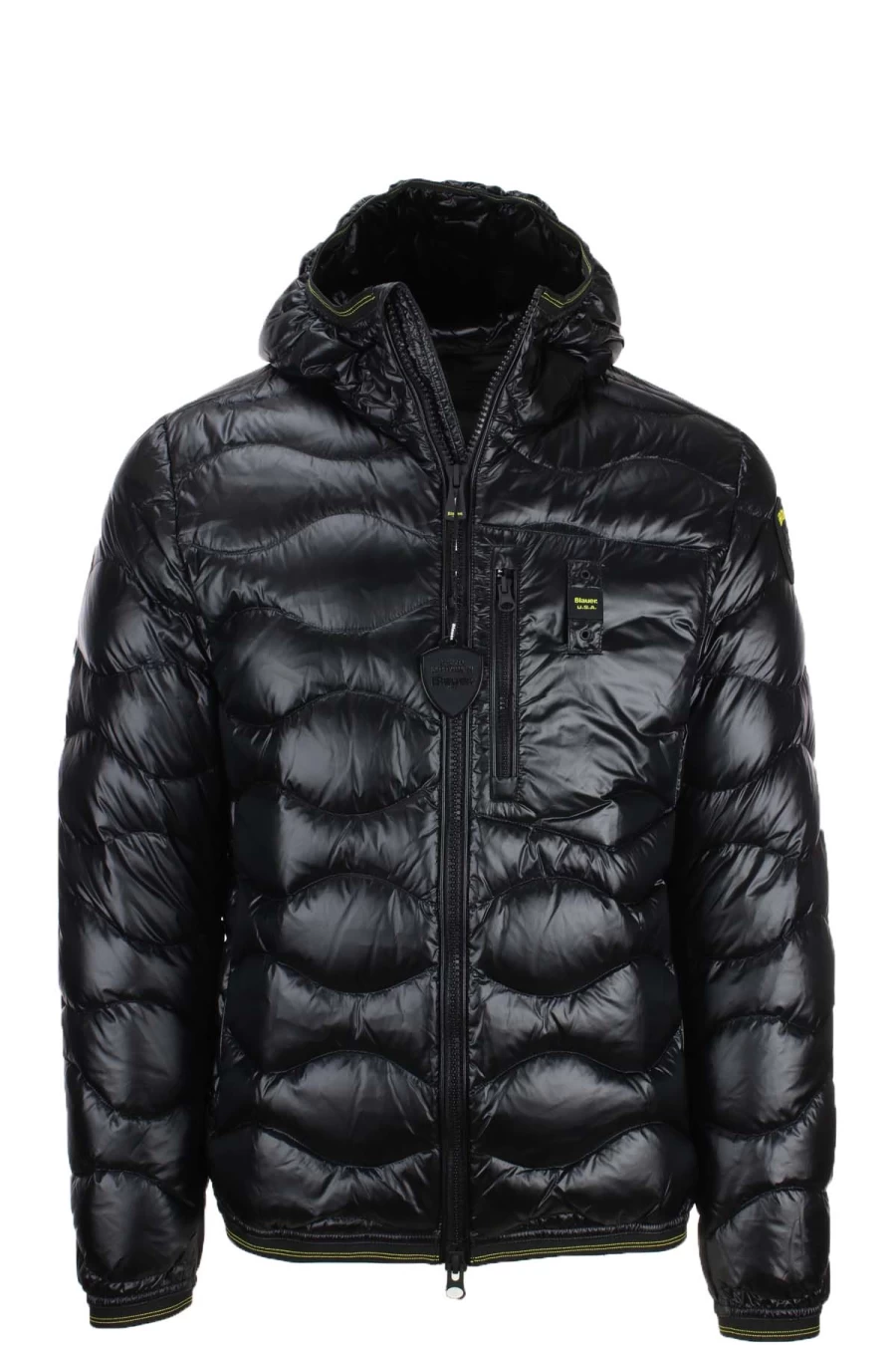 Blauer Men's Wave Quilted Piumino Jacket - Stylish Blue Winter Coat by Prestigemodauomo