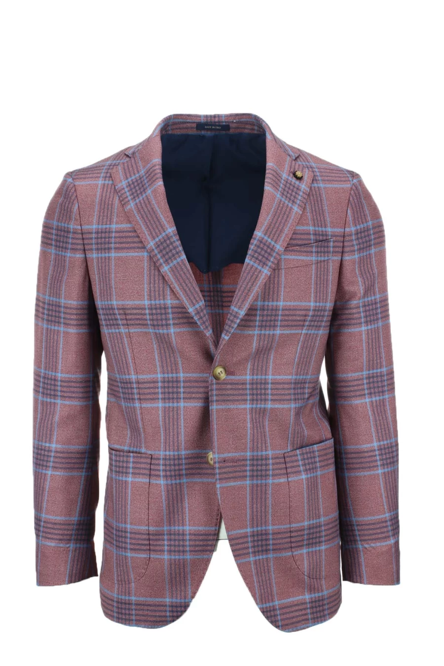 "Raffaele Tagliente Men's Single-Breasted Checked Blazer Jacket | Prestigemodauomo"