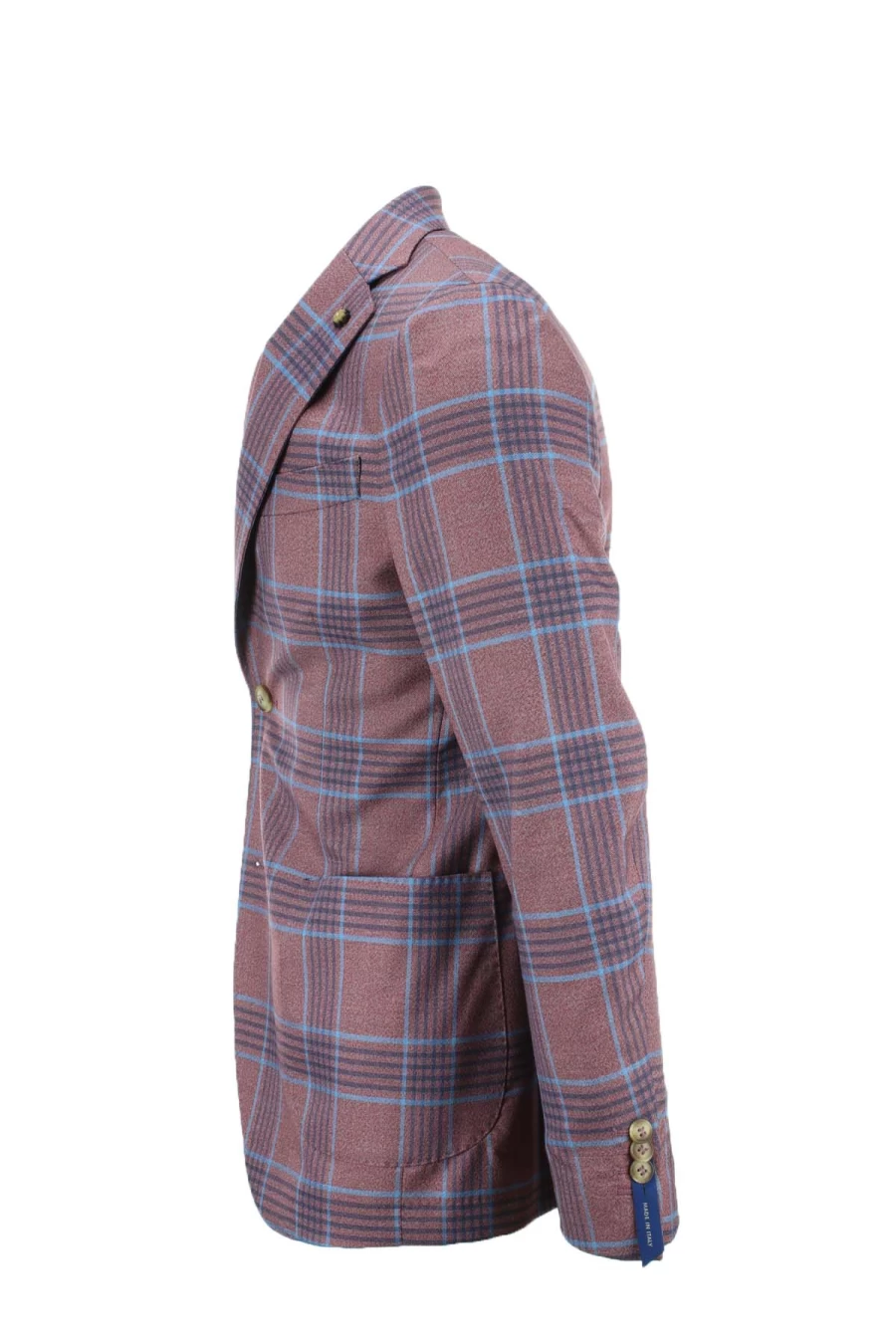 "Raffaele Tagliente Men's Single-Breasted Checked Blazer Jacket | Prestigemodauomo"