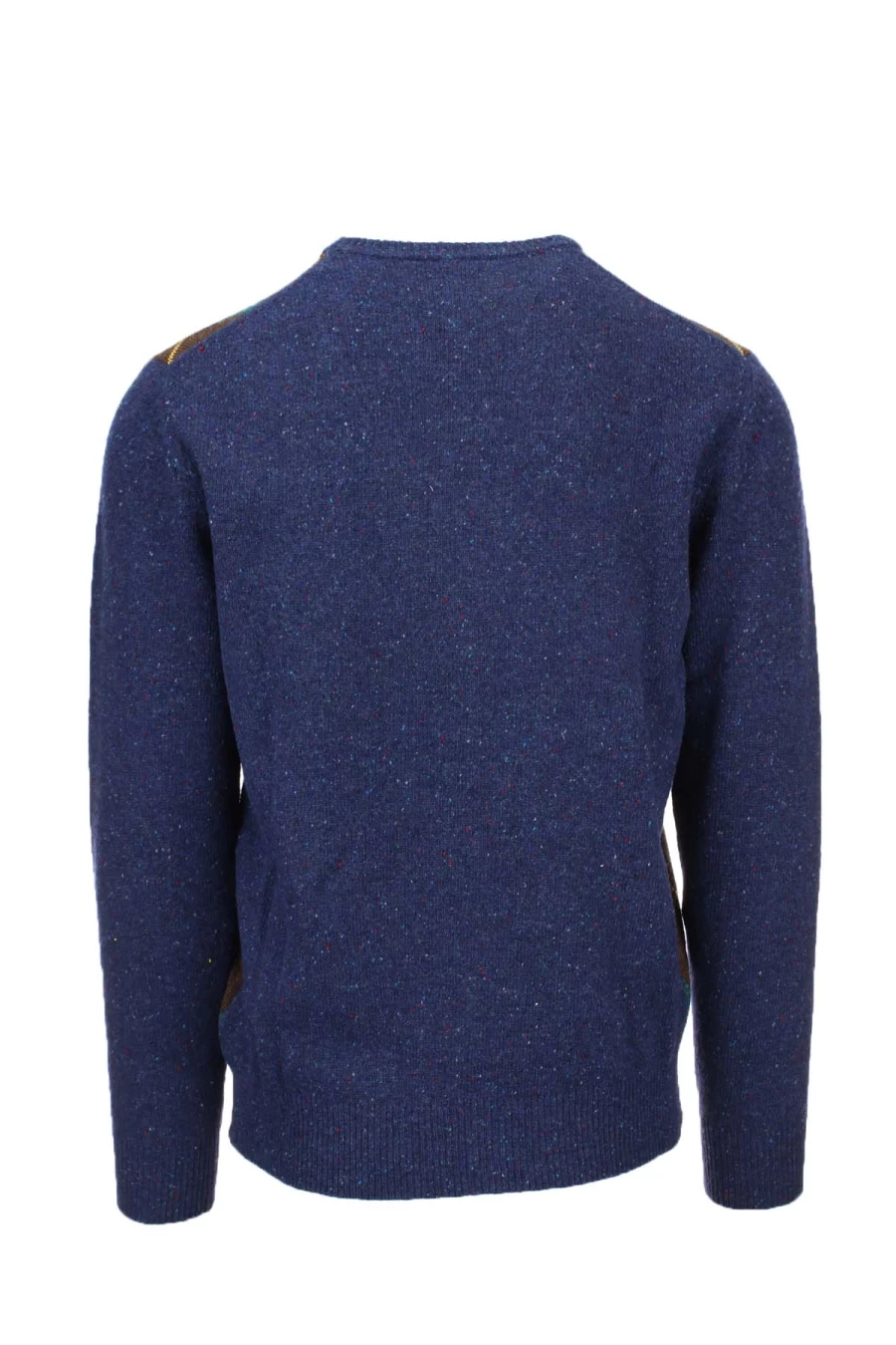Saint Barth MC2 Donegal Argyle Diamond Knit Crewneck Sweater - Prestigemodauomo Wool Pullover
