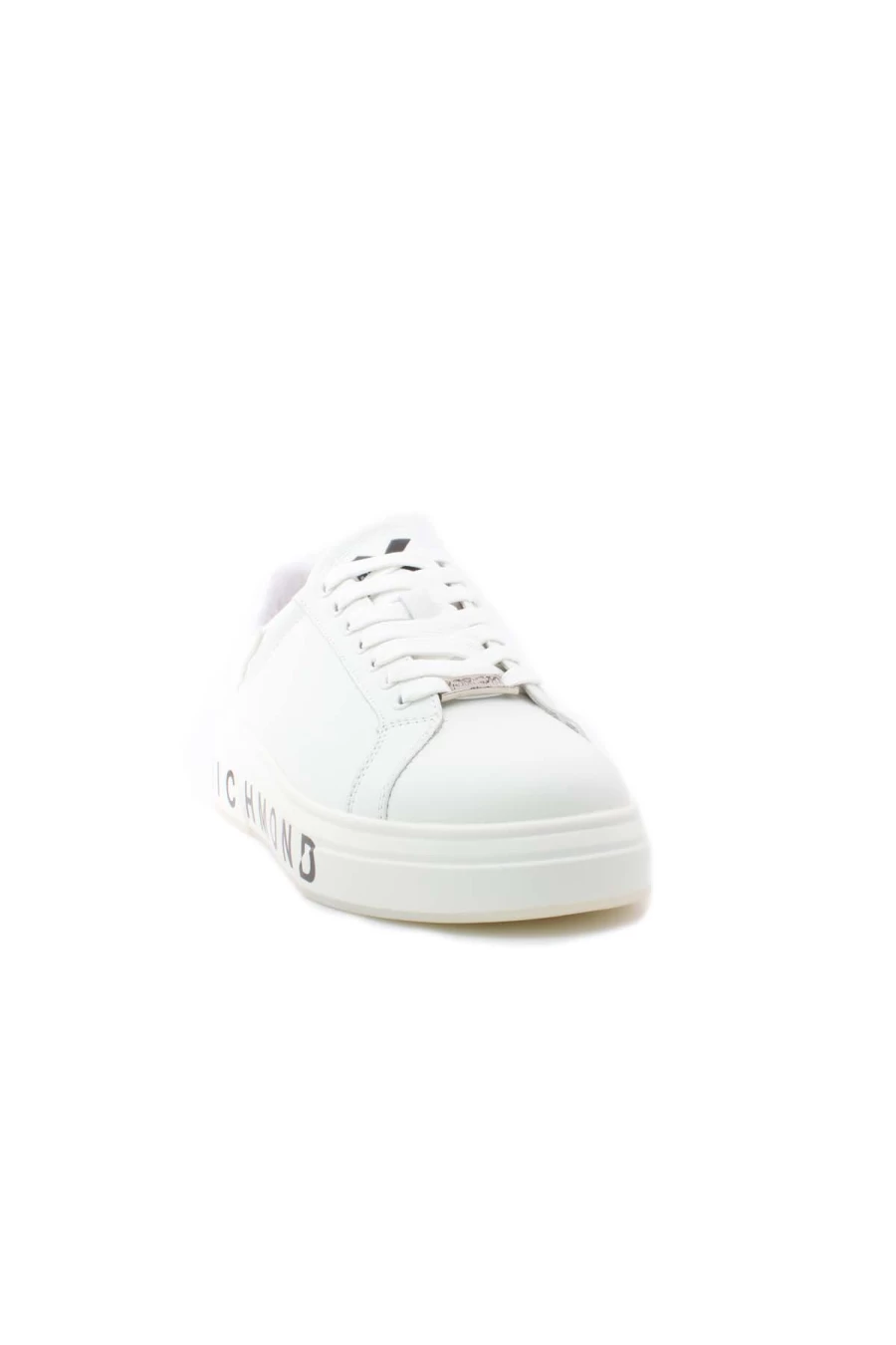 JOHN RICHMOND Maxi Logo Regno Leather Sneakers - Men's Luxury Italian Designer Shoes