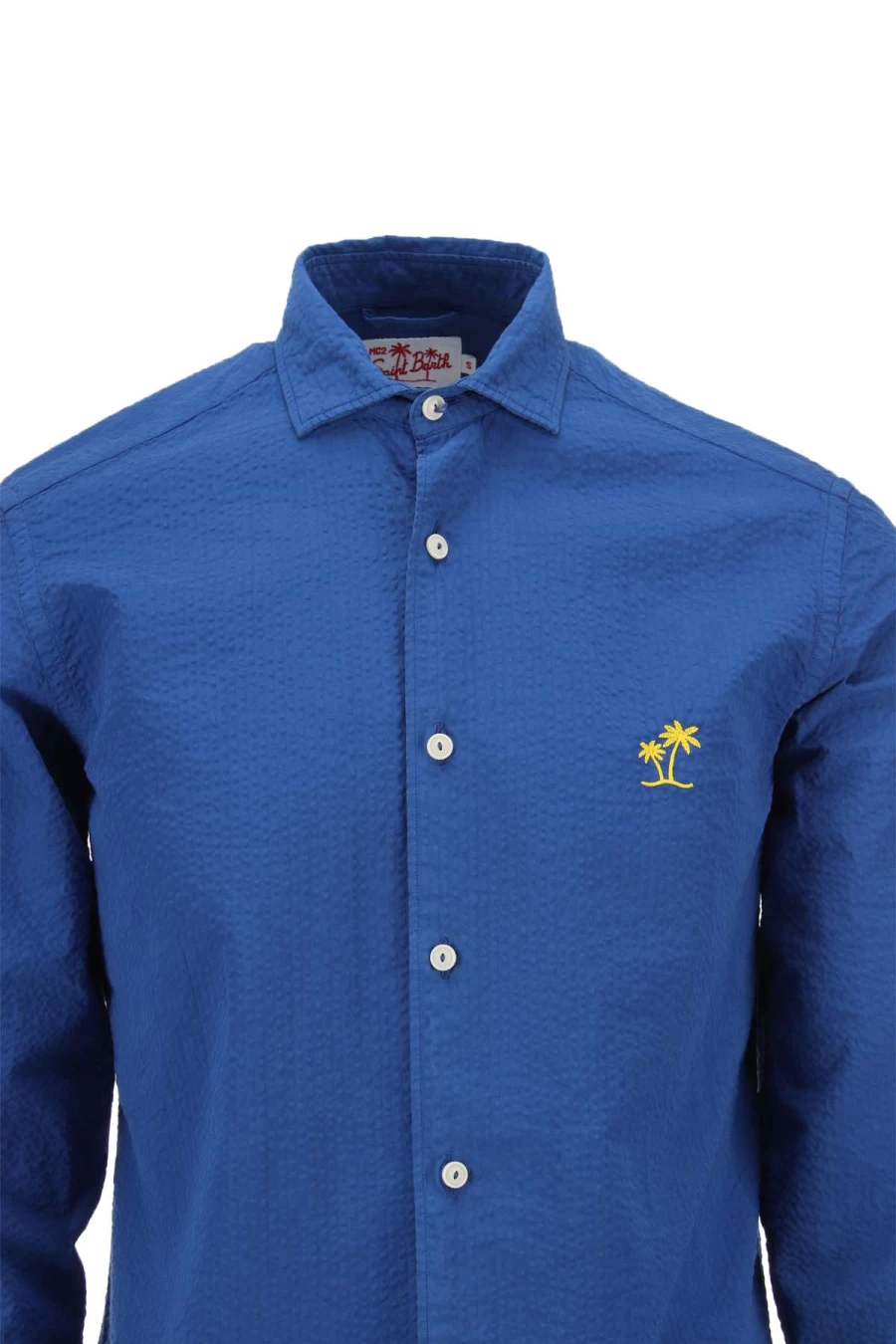 Saint Barth MC2 Men's Seersucker Cotton Striped Shirt - Prestigemodauomo