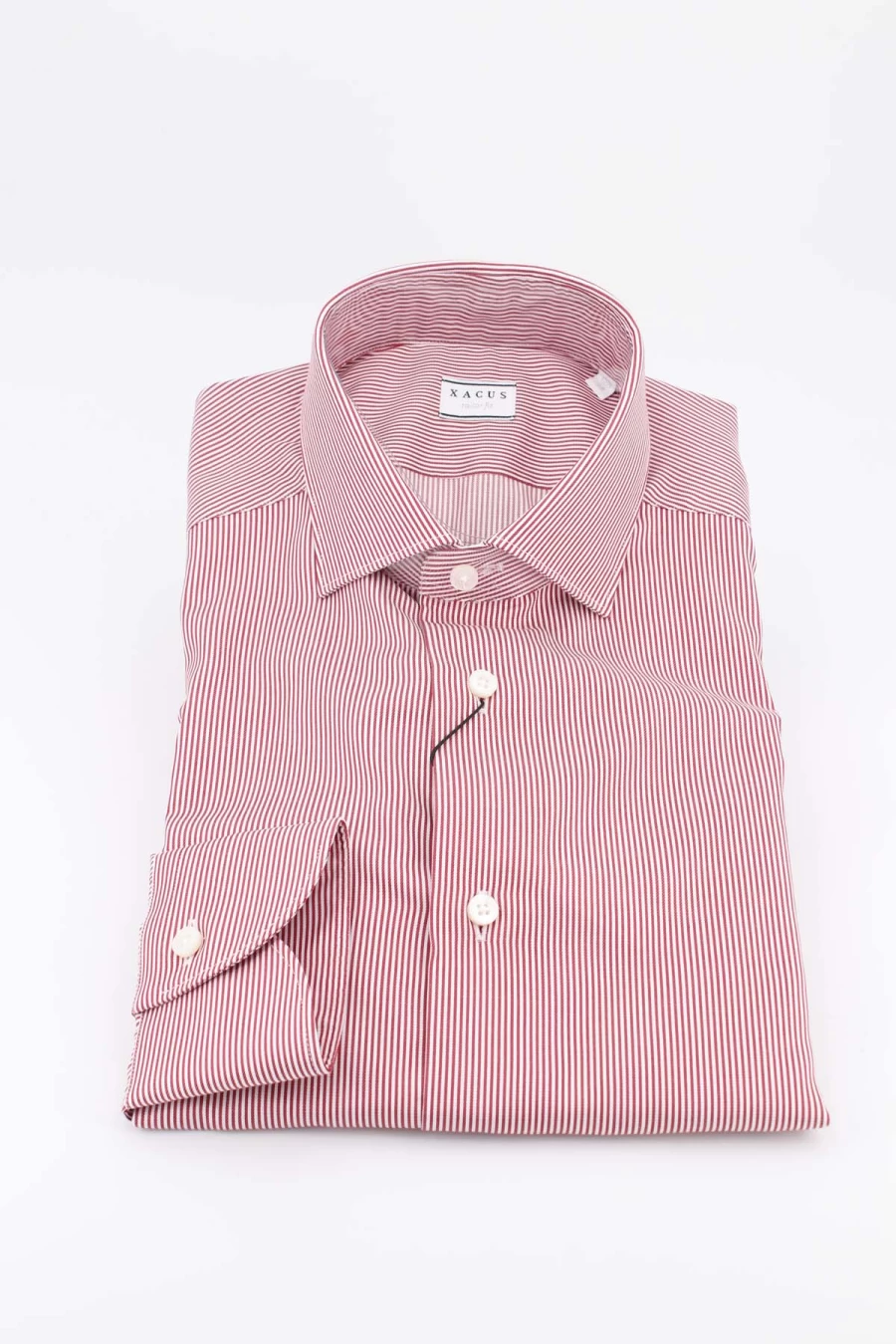 XACUS Men's Striped Long Sleeve Dress Shirt - Premium Formal Wear for Business & Office