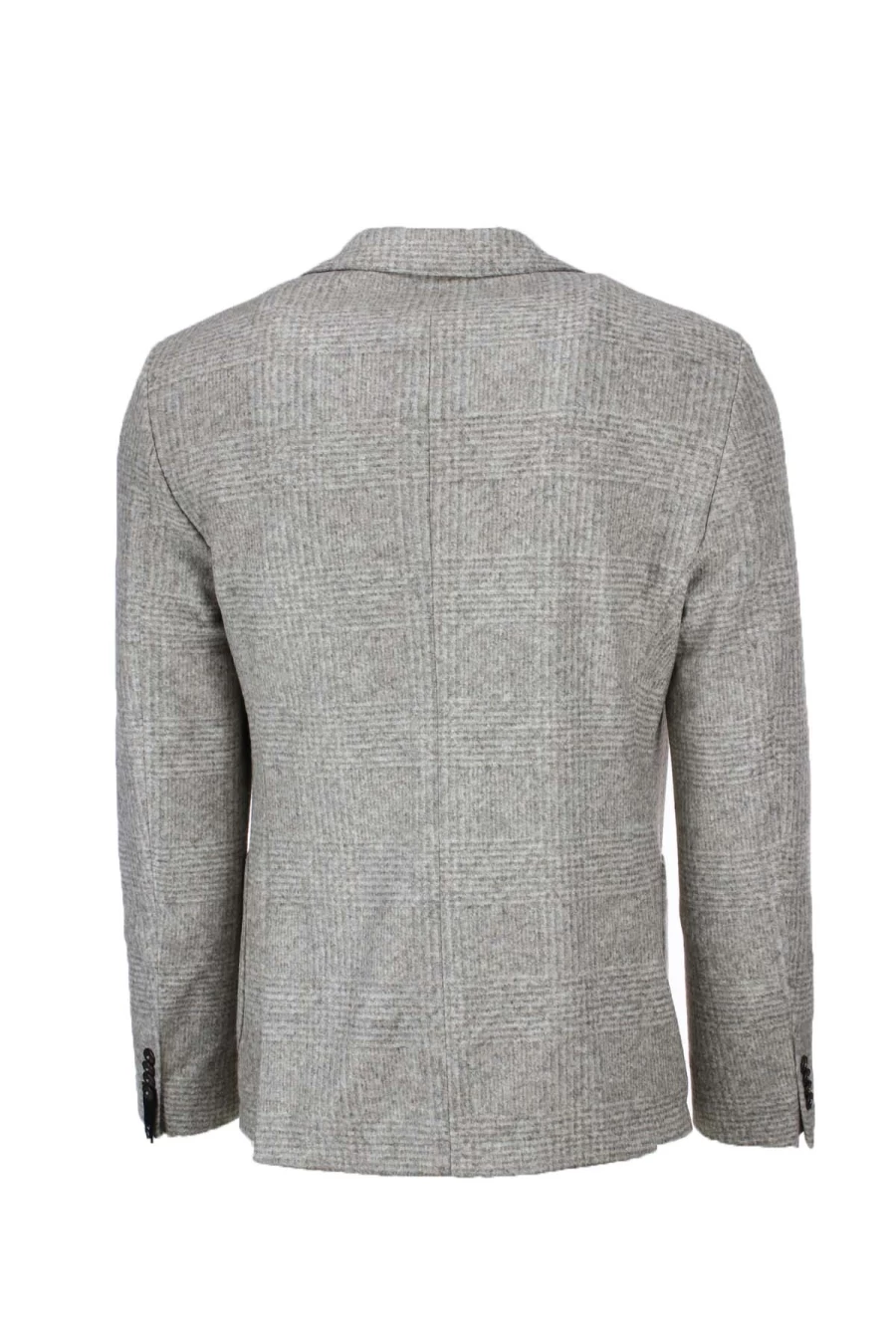 DIGEL Men's Single-Breasted Checked Blazer - Premium Wool Jacket for Formal Wear