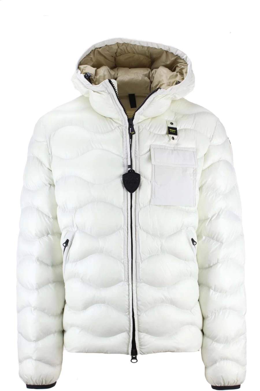 BLAUER Men's Waves Hooded Down Jacket - Warm Winter Coat - Prestigemodauomo