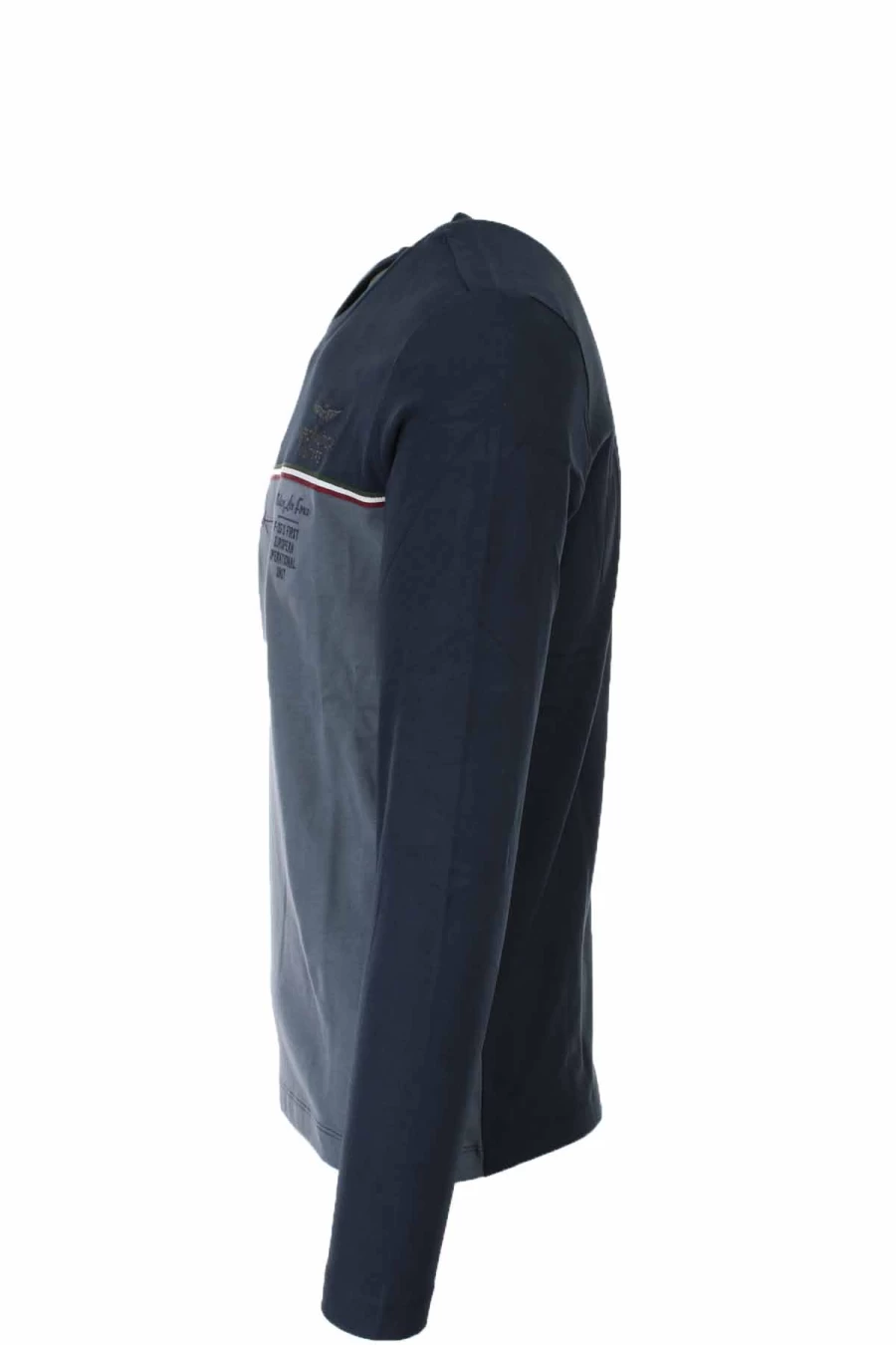 "Air Force Long Sleeve Two-Tone Jersey T-Shirt | 32° Stormo Aeronautica Militare Collection | Prestigemodauomo"
