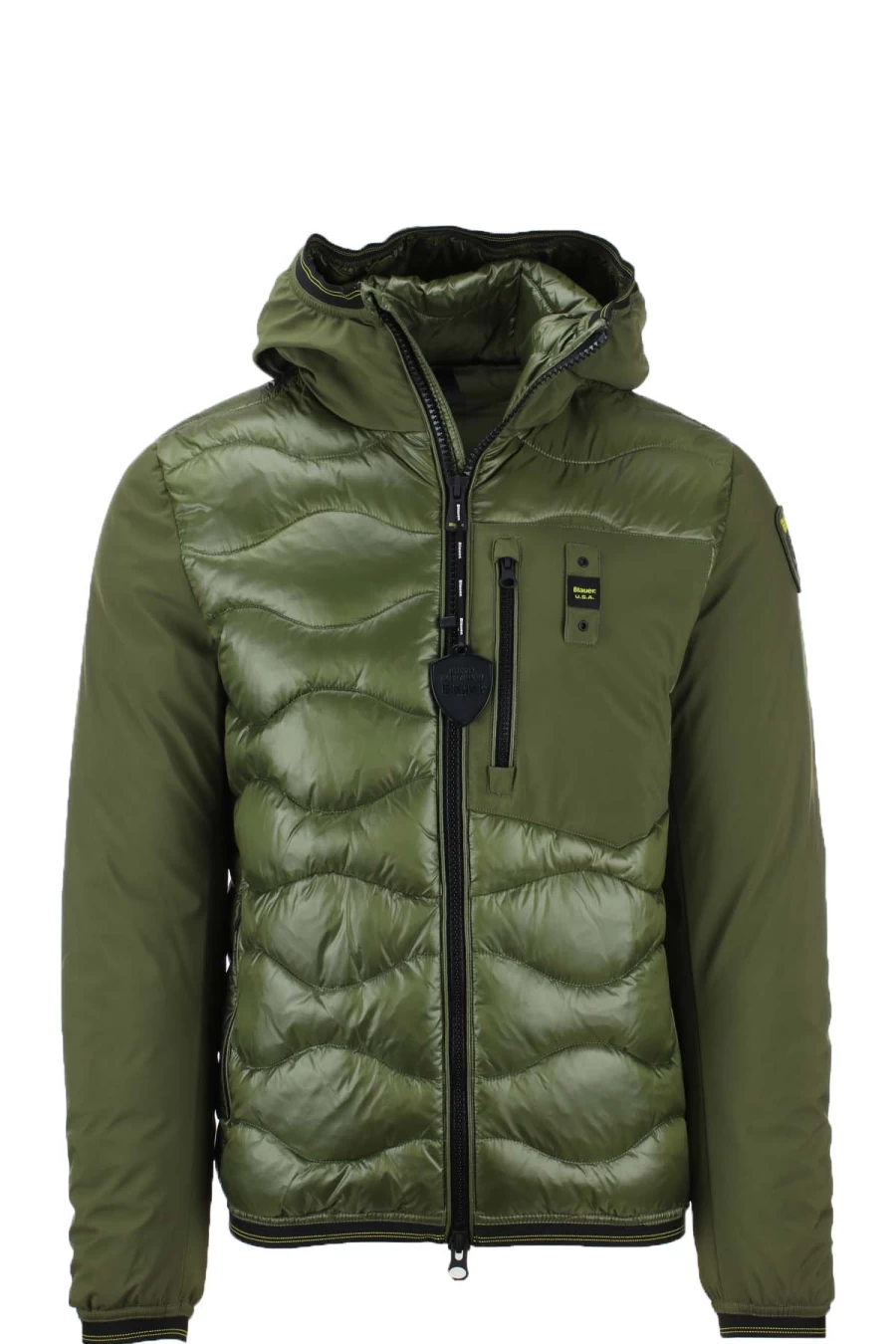 BLAUER Men's Nylon and Neoprene Piumino Jacket - Prestige Collection