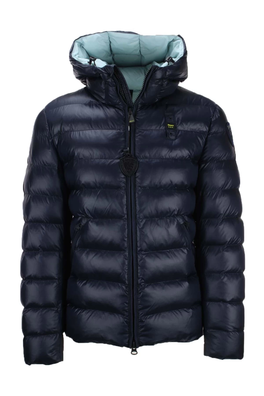 BLAUER Men's Premium Down Hooded Jacket - Warm Winter Coat for Cold Weather