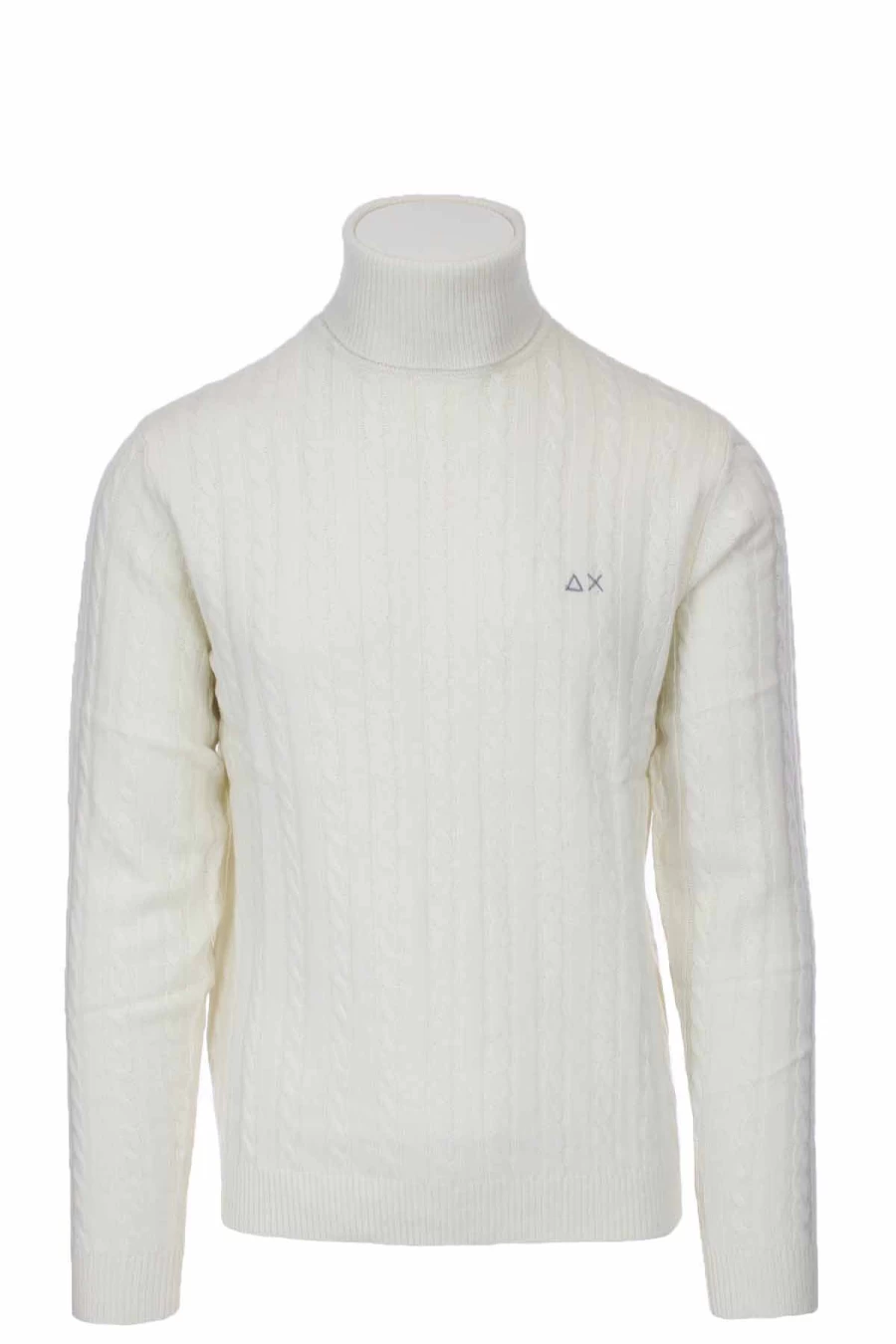 SUN68 Cable Knit Wool Turtleneck Sweater for Men - Premium Winter Pullover