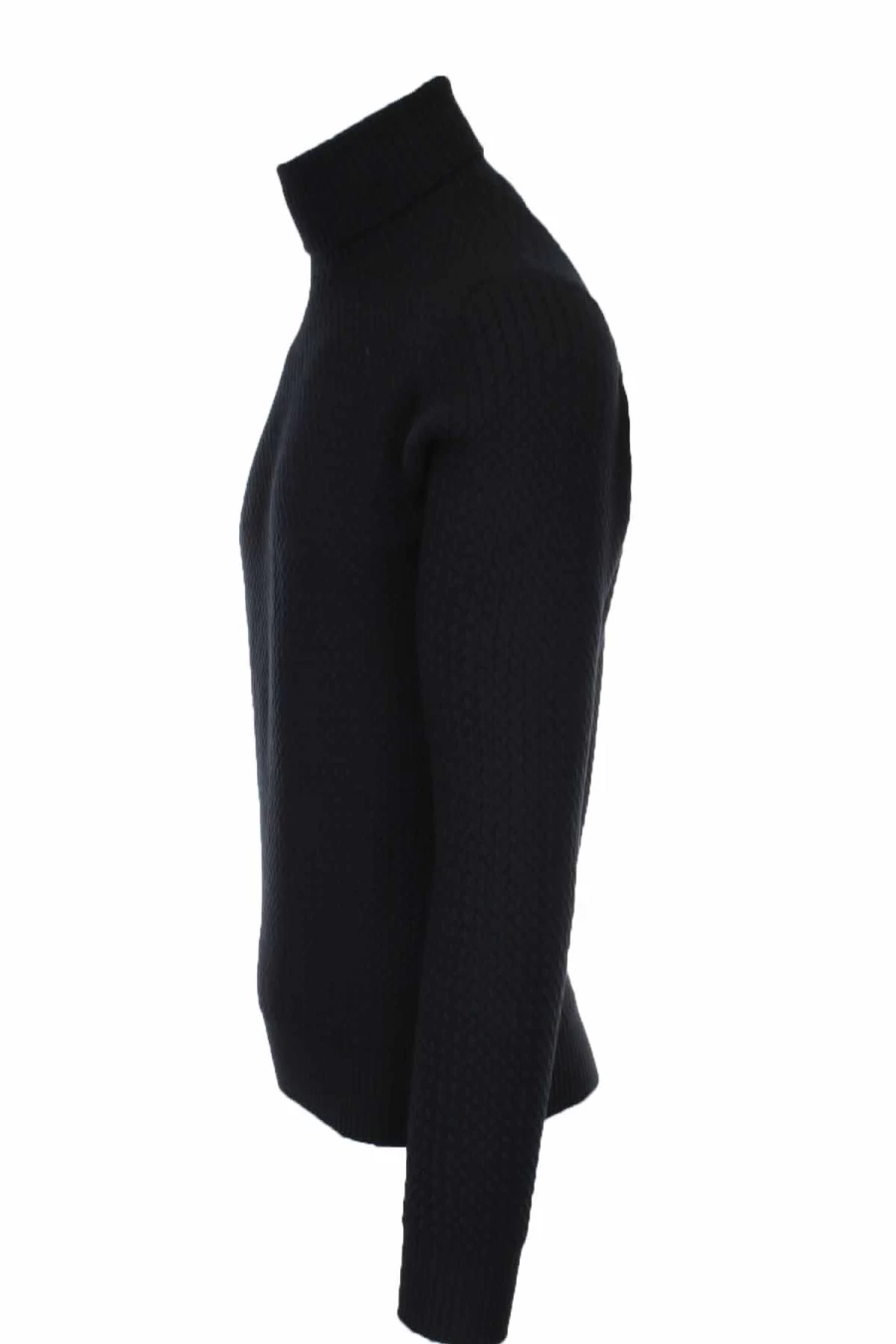 Gran Sasso Microbraid Merino Wool Turtleneck Sweater - Premium Men's Knitwear