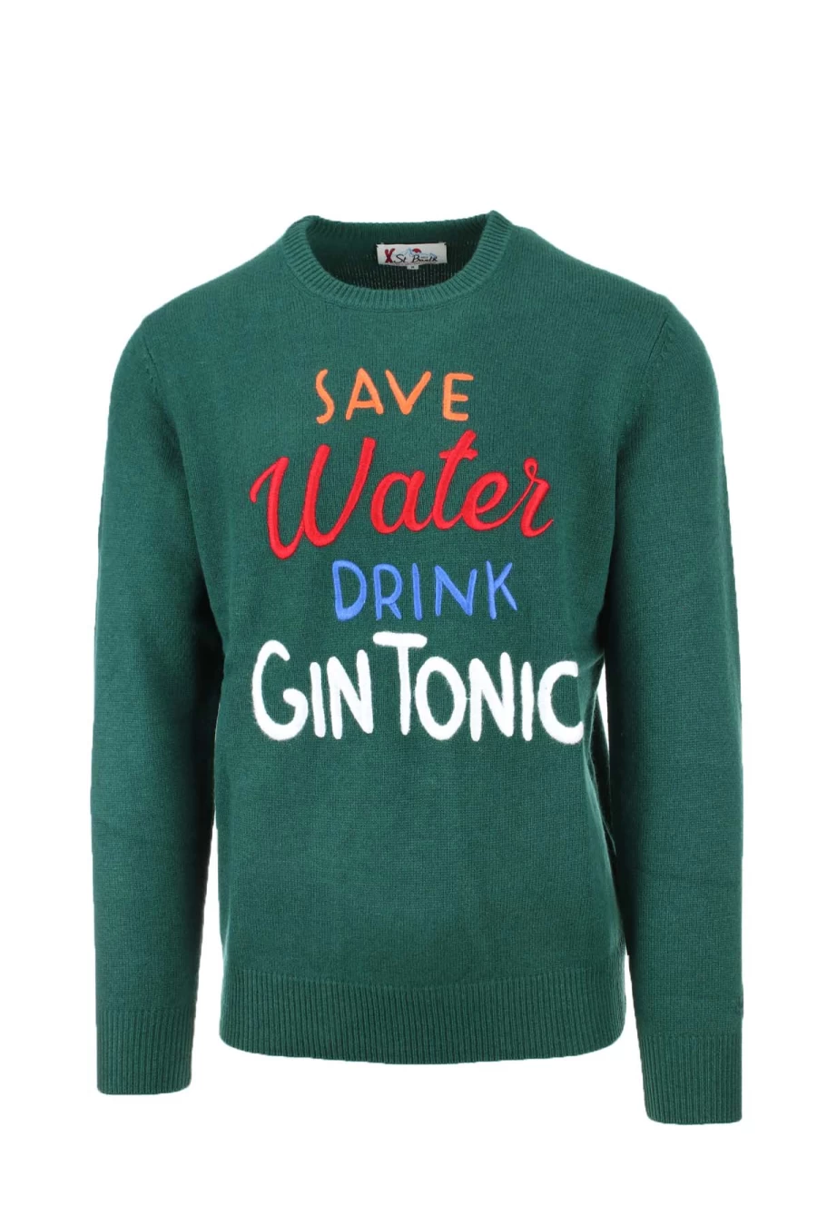 Saint Barth MC2 Wool Crewneck Sweater - Gin & Tonic Design - Prestigemodauomo Men's Pullover