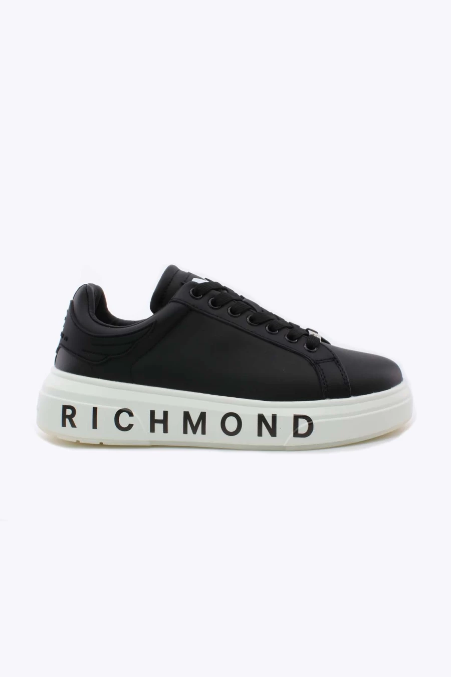 JOHN RICHMOND Maxi Logo Regno Leather Sneakers - Men's Luxury Italian Designer Shoes