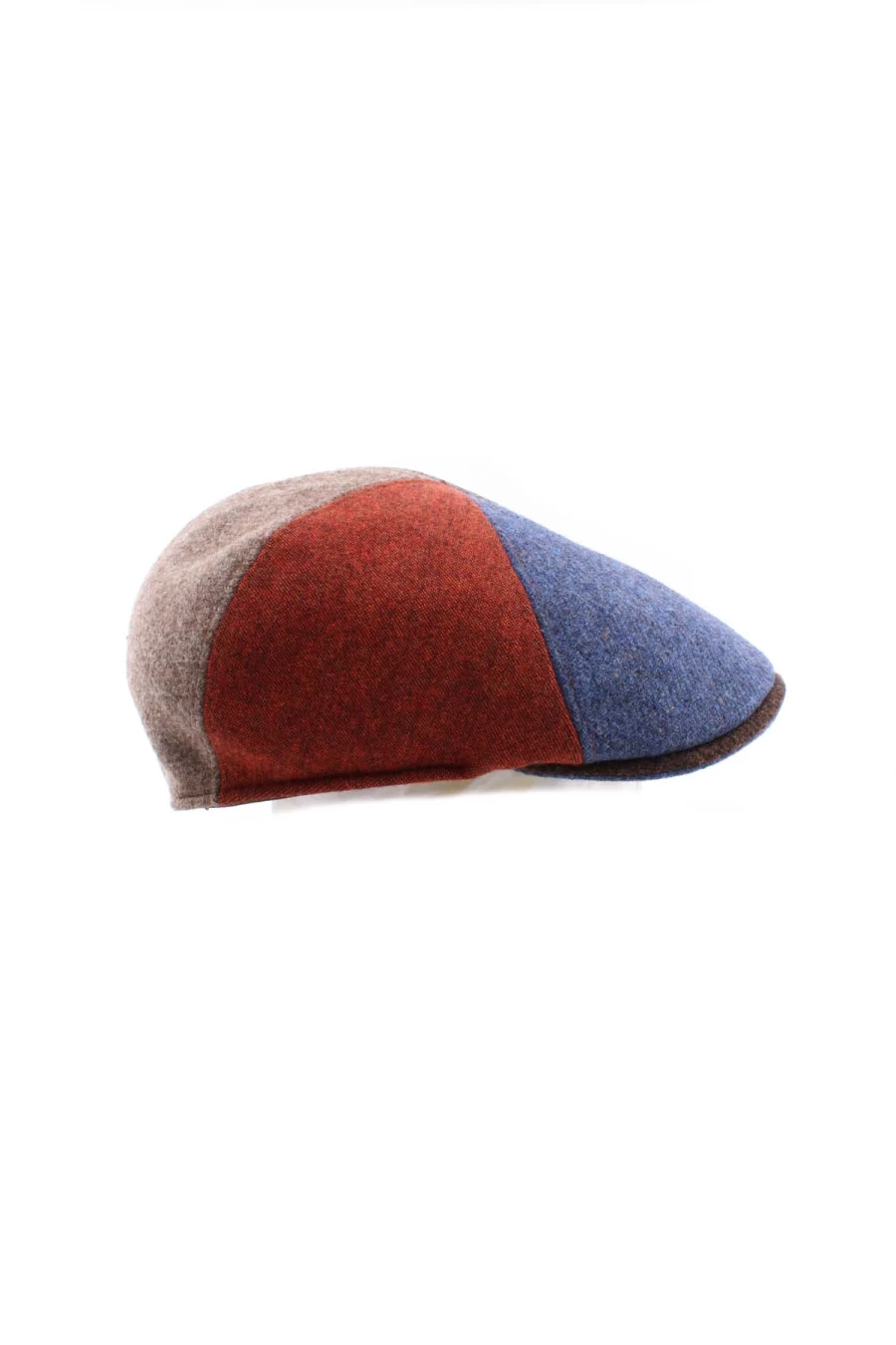 MARONE 1881 Rio Model Wool Patch Hat - Brown Prestige Uomo Casual Winter Cap