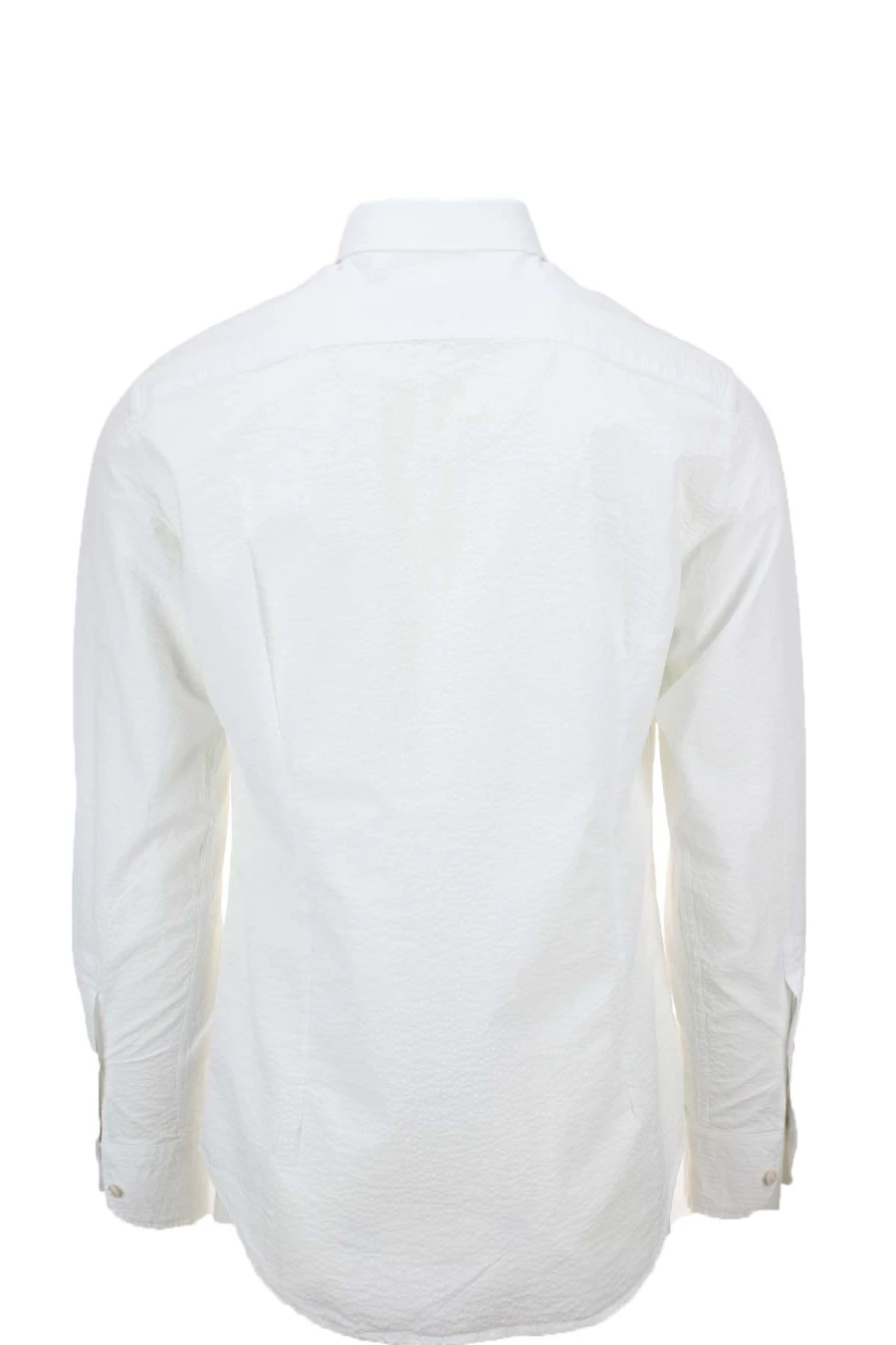 Saint Barth MC2 Men's Seersucker Cotton Striped Shirt - Premium Quality Formal Wear