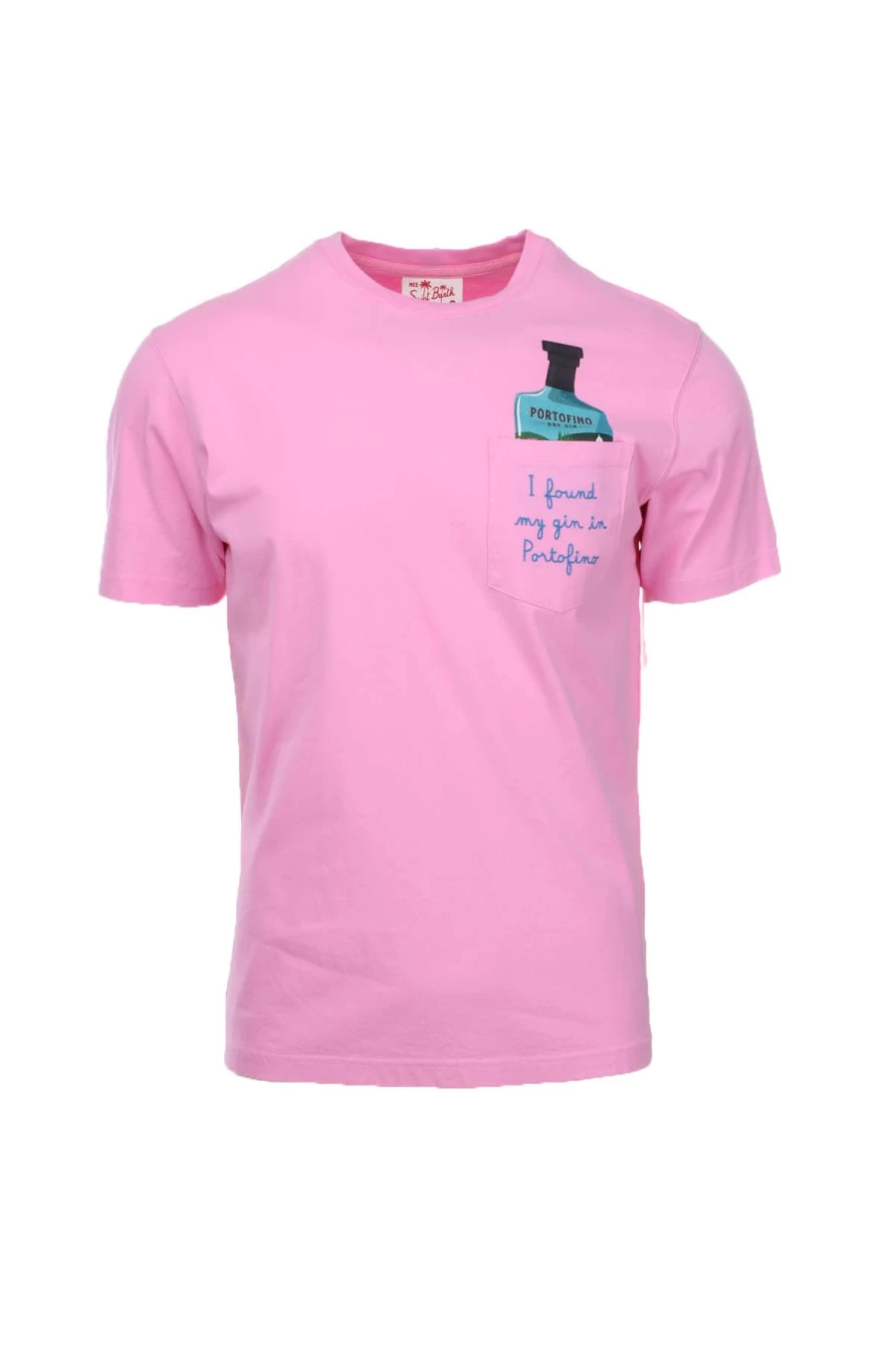 Saint Barth MC2 Portofino Dry Gin Graphic Half Sleeve T-Shirt for Men - Premium Cotton Tee