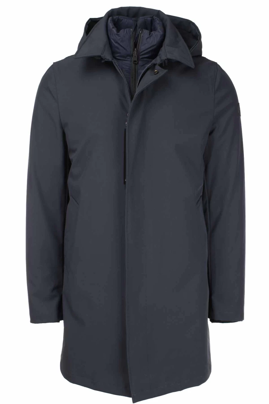"Manuel Ritz Neoprene Caban Coat with Detachable Vest - Premium Men's Outerwear"