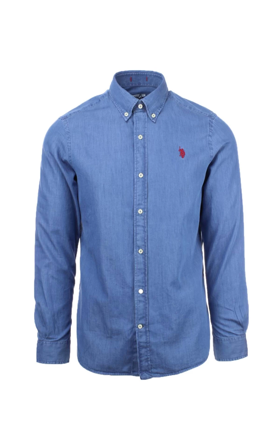 US Polo Assn Men's Long Sleeve Denim Shirt - Casual Stylish Jeans Shirt for Men