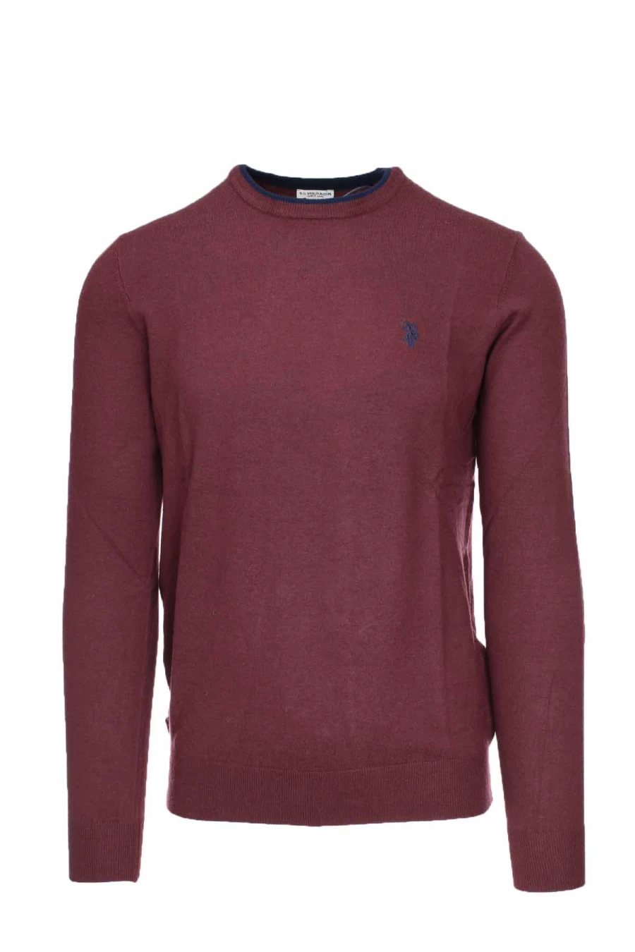 US Polo Assn Men's Plain Wool Crew Neck Pullover Sweater - Classic Casual Knit