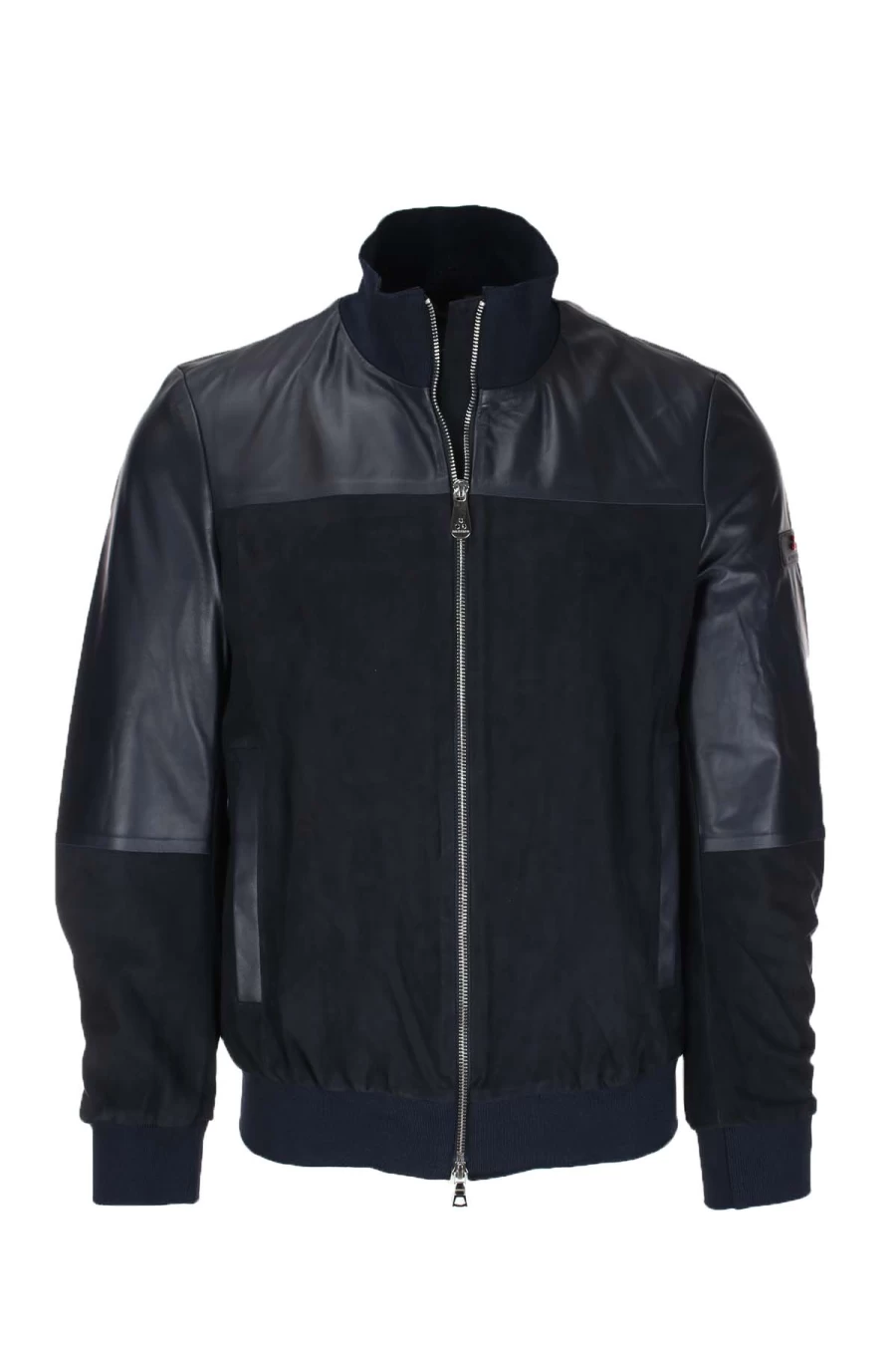 Peuterey Men's Genuine Leather Bomber Jacket with Reindeer Trim - Premium Winter Coat