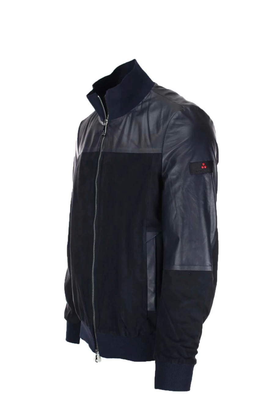Peuterey Men's Genuine Leather Bomber Jacket with Reindeer Trim - Premium Winter Coat