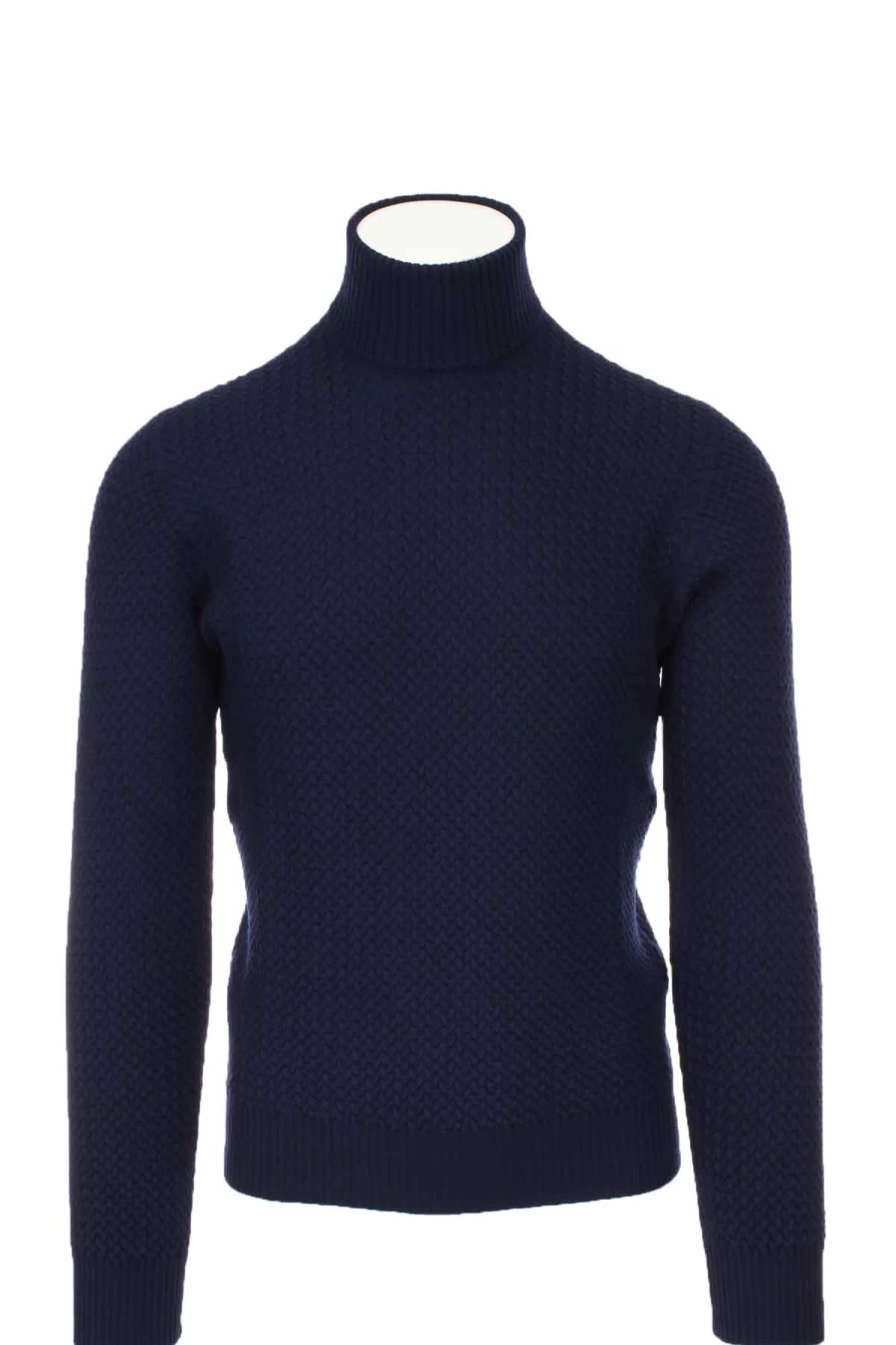 Gran Sasso Merino Wool Microbraid Turtleneck Sweater - Prestigemodauomo