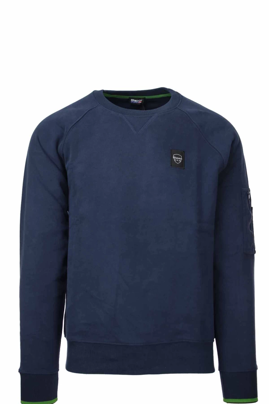 BLAUER Men's Crew Neck Sweatshirt - Premium Cotton Pullover - Prestigemodauomo Collection