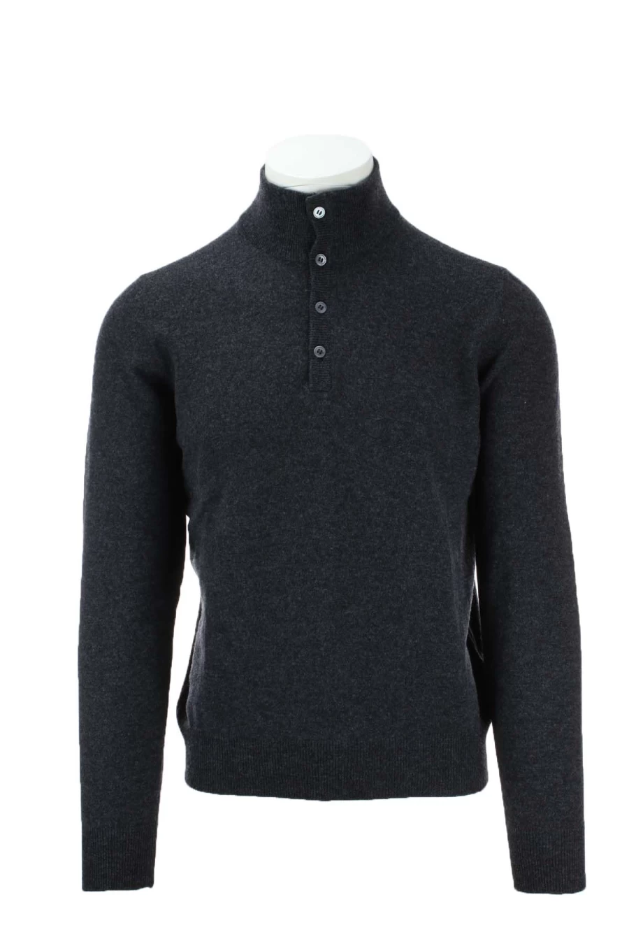Gran Sasso Men's Wool Cashmere Button Sweater - Lupo Knit Premium Pullover - Prestigemodauomo Collection