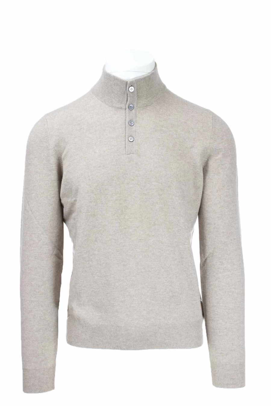 Gran Sasso Men's Wool Cashmere Button Sweater - Lupo Knit Premium Pullover