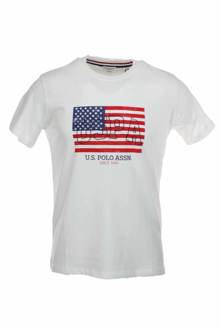 US Polo Assn Men's Flag Print Half Sleeve T-Shirt - Casual Summer Top - Prestigemodauomo Collection
