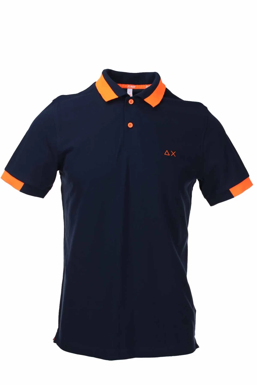 Men's Fluorescent Half-Sleeve Polo Shirt - Breathable Cotton Piqué - SUN68 Casual Sportswear