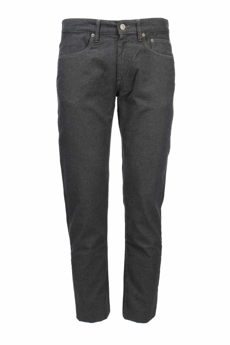 "Seville Men's 5-Pocket Stretch Cotton Trousers - Siviglia Textured Comfort Fit"