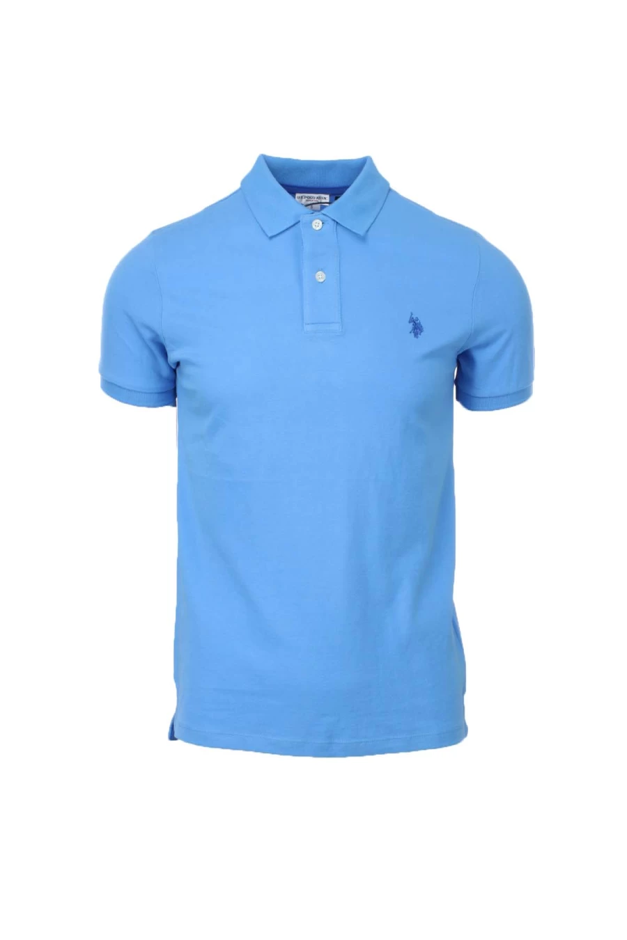 US Polo Assn Men's Solid Color Half-Sleeve Polo Shirt with Embroidered Logo - Casual Comfort Fit