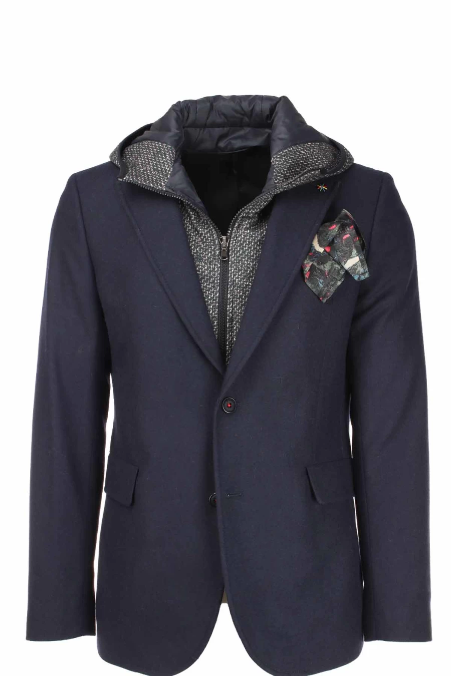 Manuel Ritz Giacca con Pettorina e Cappuccio - Giacche Uomo Eleganti - Prestigemodauomo